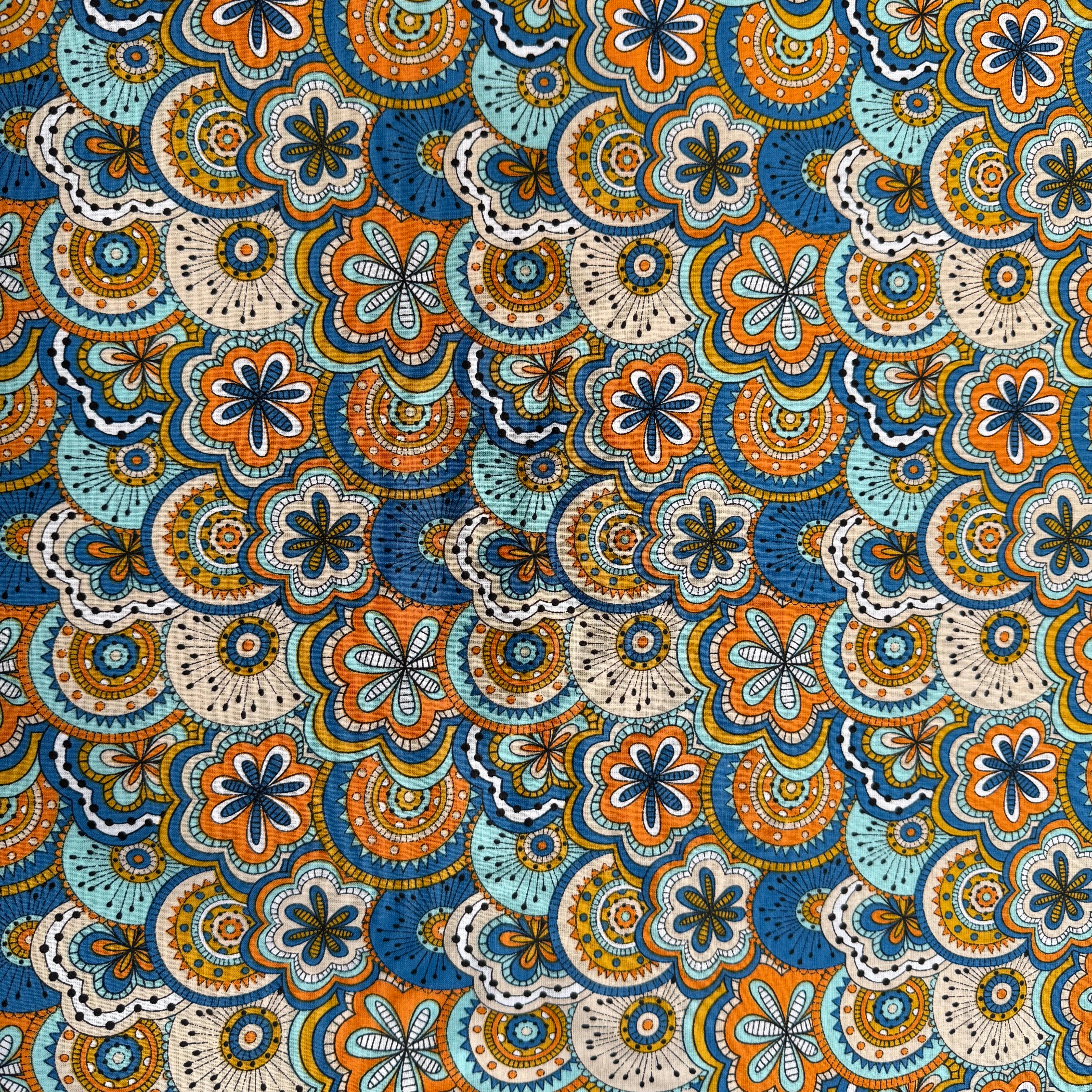 PERCALE DE COTON CHIMERE BLEU 150 CM - My Little Coupon