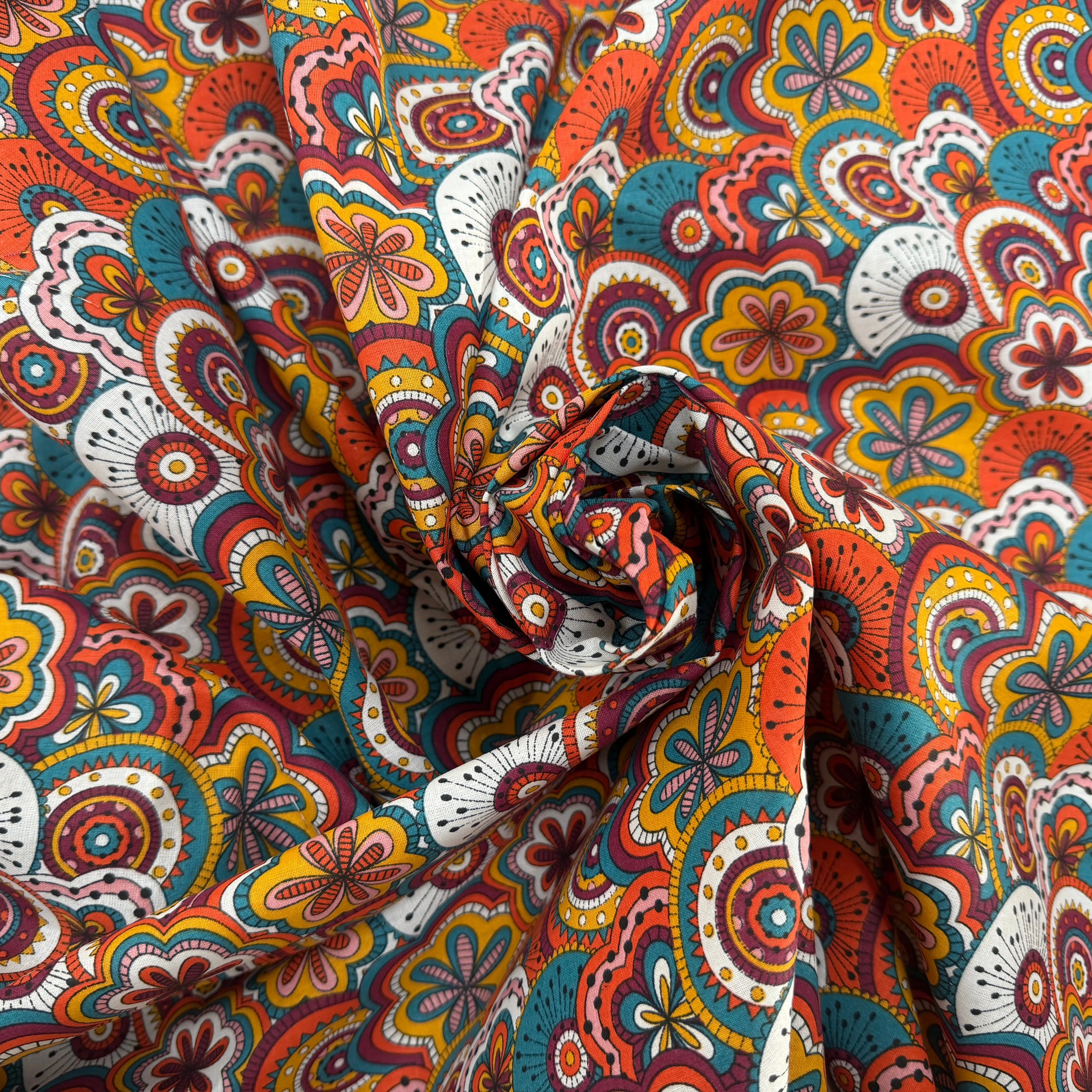 PERCALE DE COTON CHIMERE MULTICO 150 CM - My Little Coupon