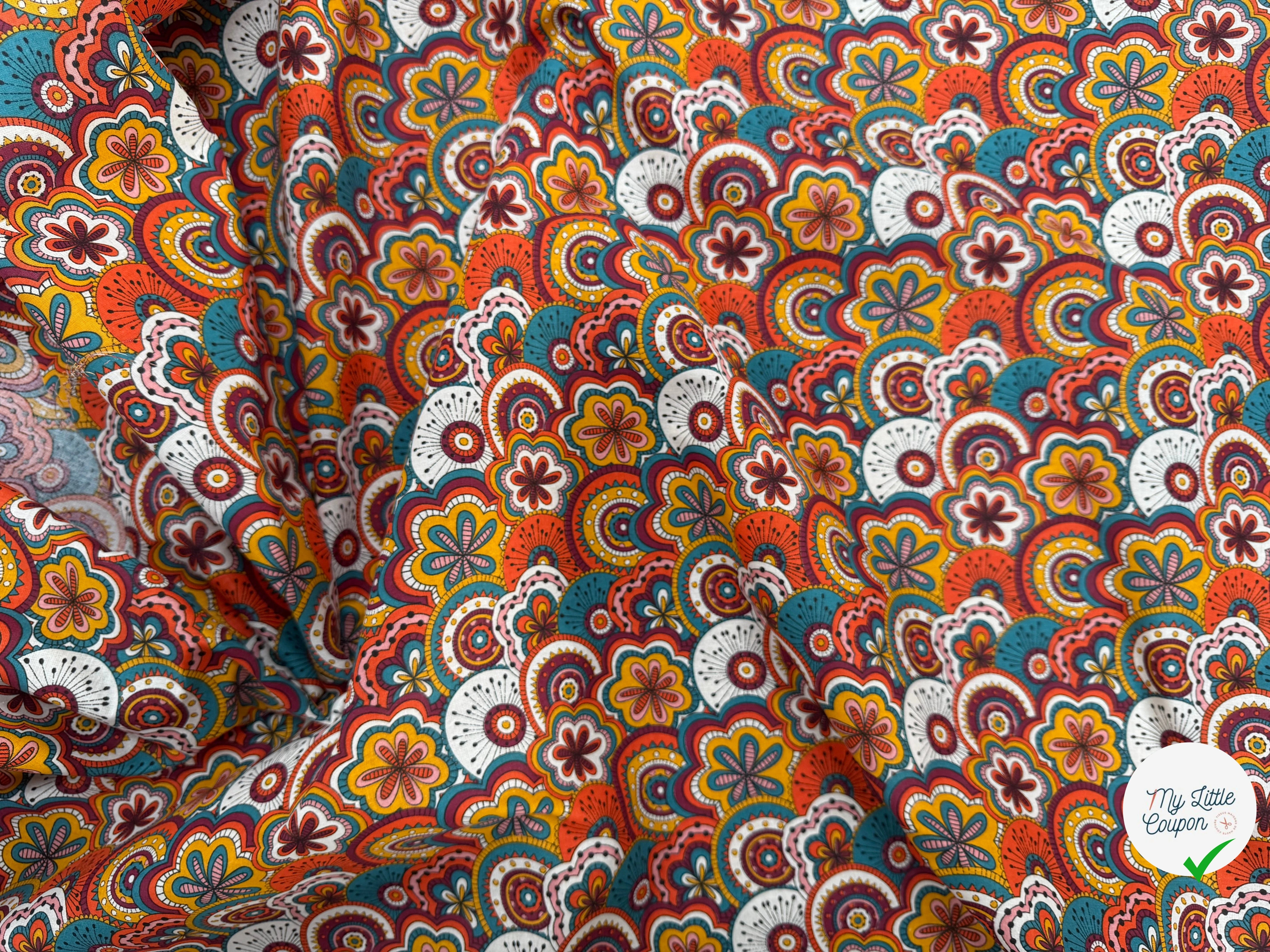 PERCALE DE COTON CHIMERE MULTICO 150 CM - My Little Coupon