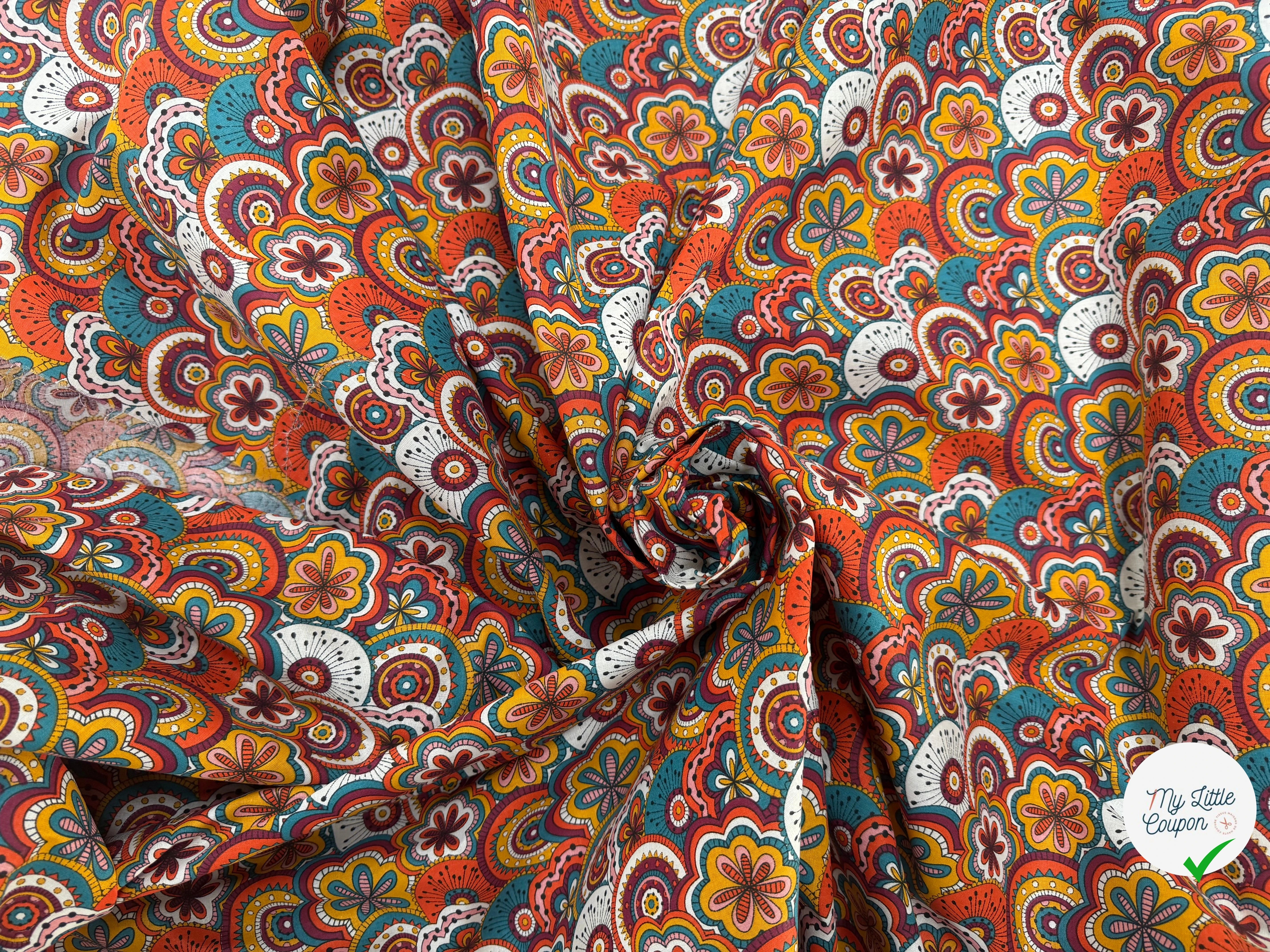 PERCALE DE COTON CHIMERE MULTICO 150 CM - My Little Coupon