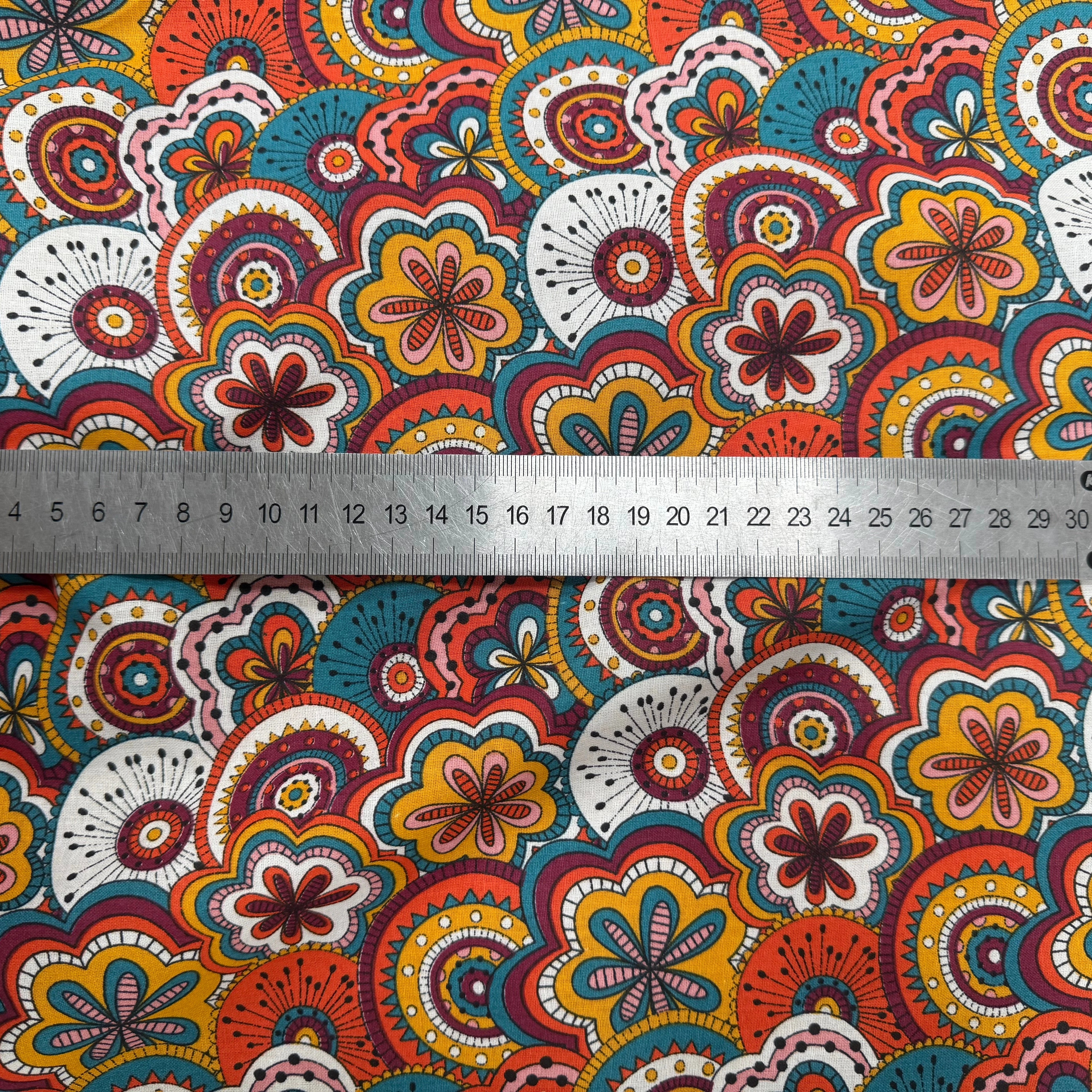 PERCALE DE COTON CHIMERE MULTICO 150 CM - My Little Coupon