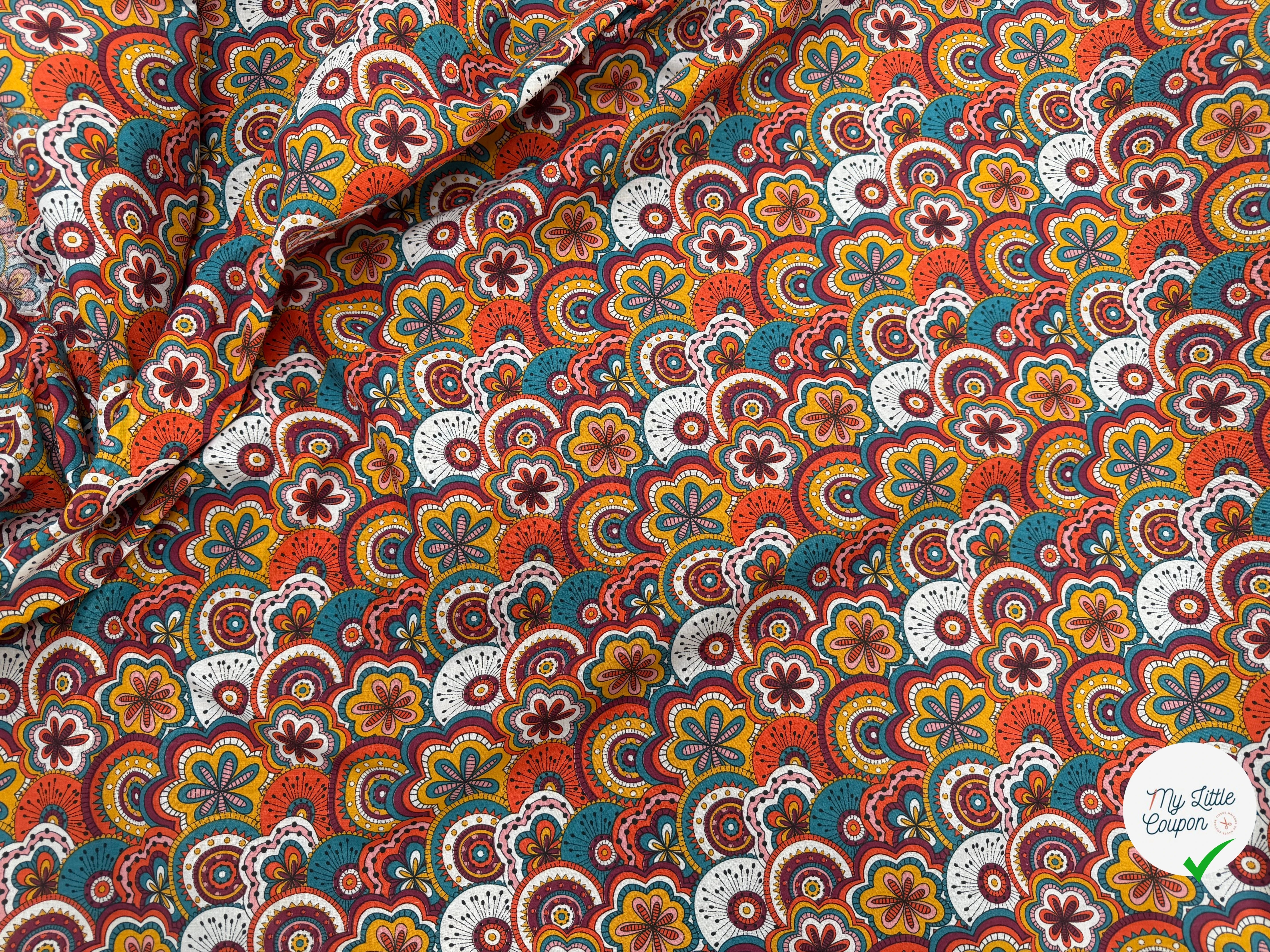 PERCALE DE COTON CHIMERE MULTICO 150 CM - My Little Coupon
