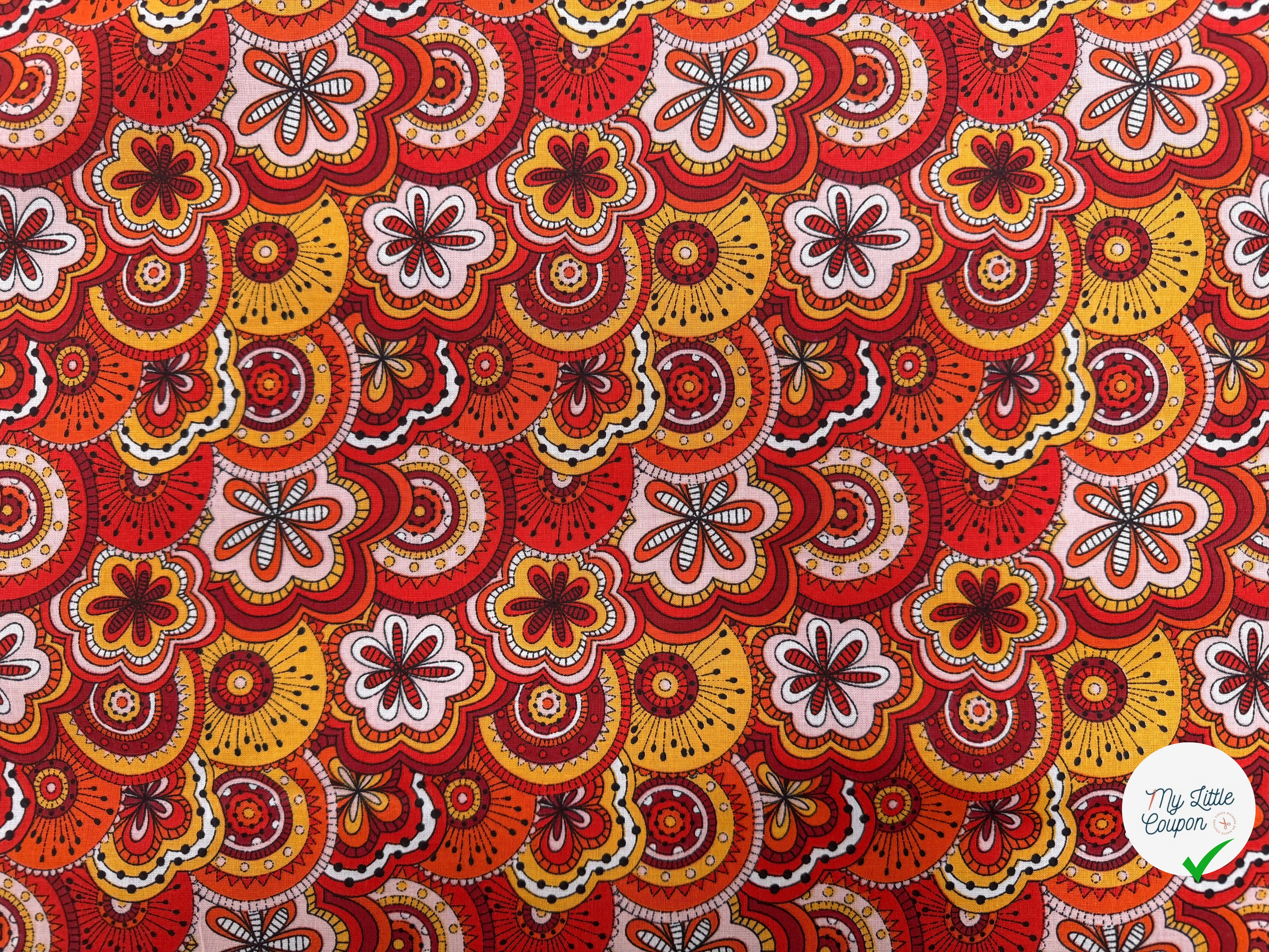 PERCALE DE COTON CHIMERE ROUGE 150 CM - My Little Coupon