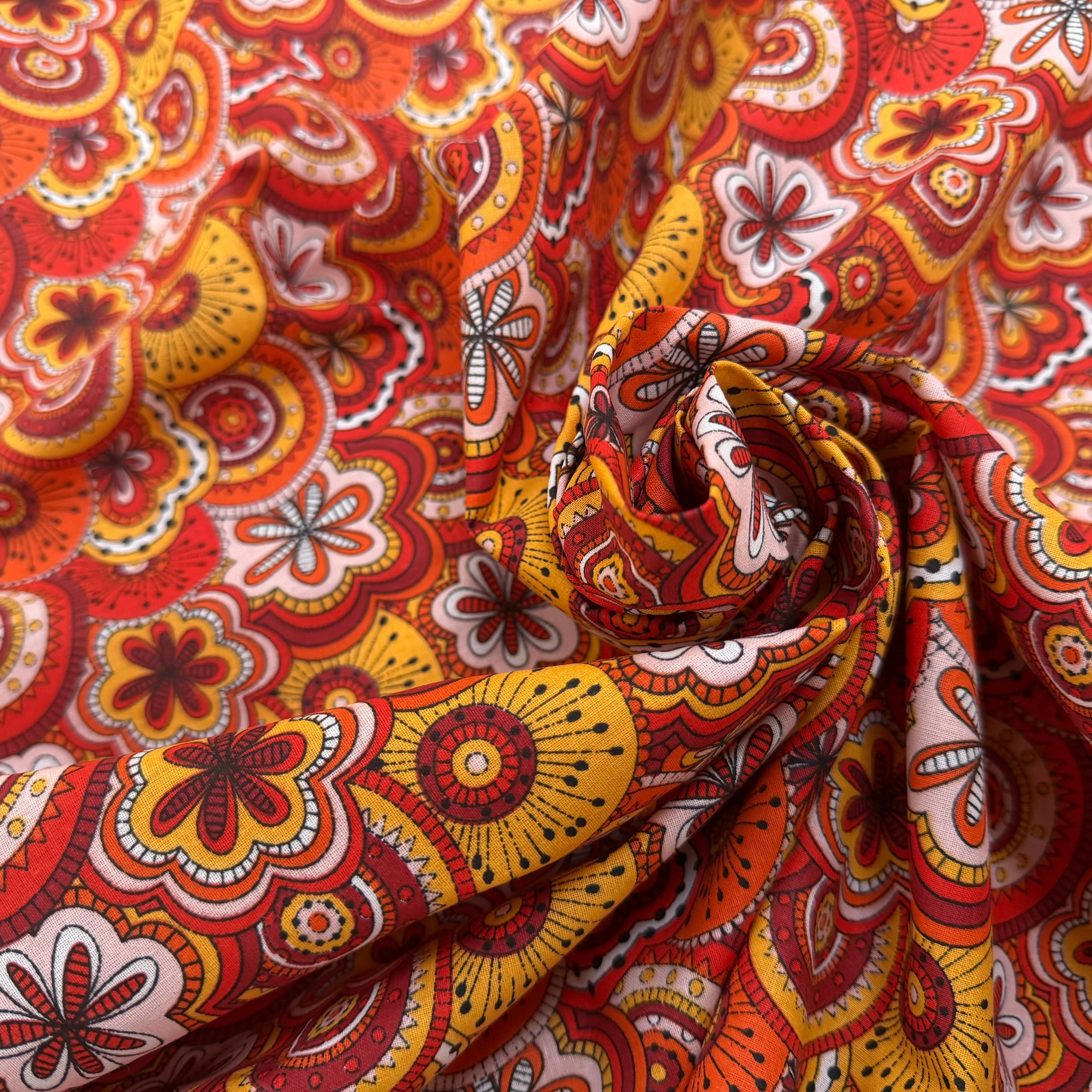 PERCALE DE COTON CHIMERE ROUGE 150 CM - My Little Coupon