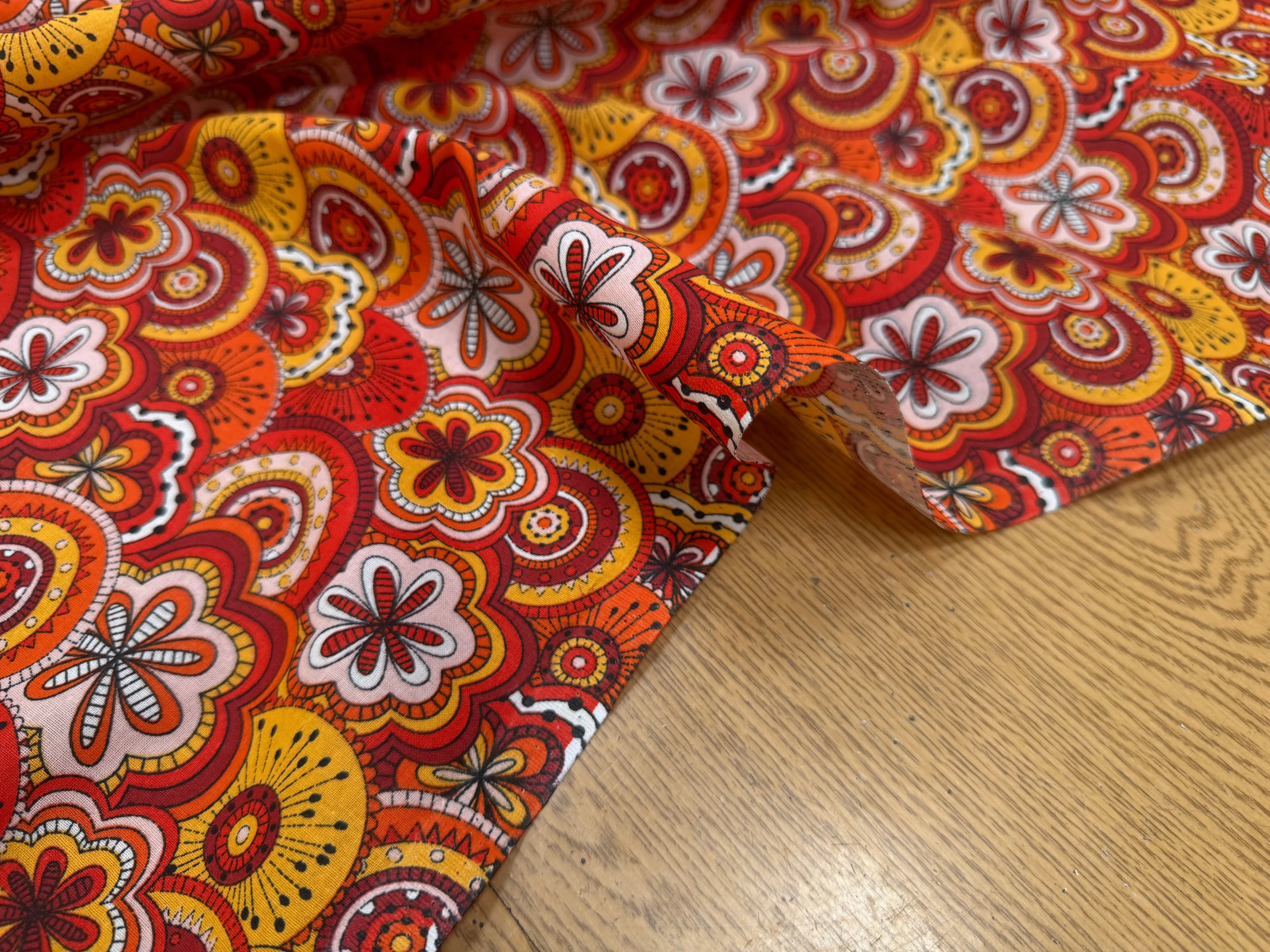 PERCALE DE COTON CHIMERE ROUGE 150 CM - My Little Coupon
