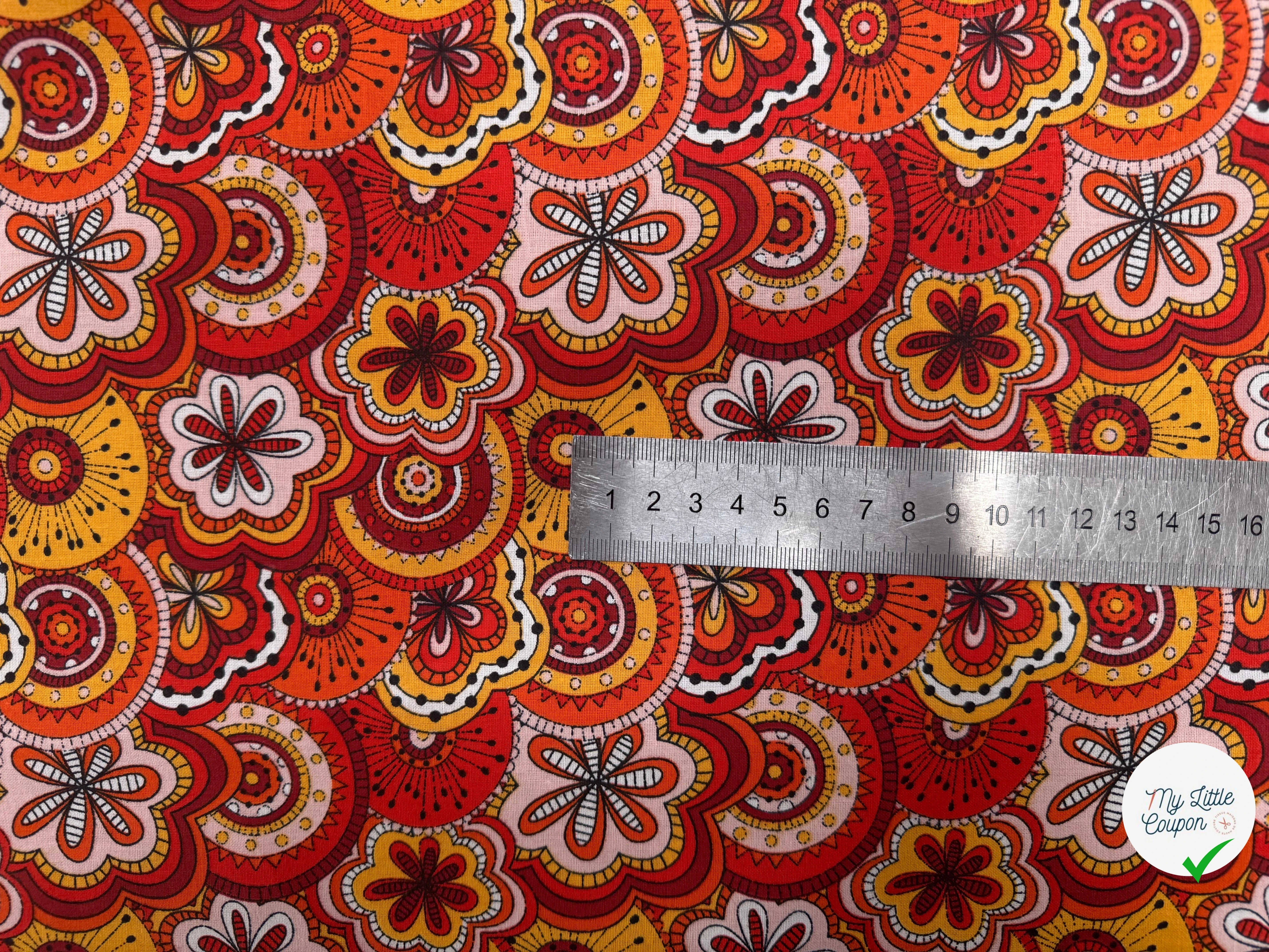PERCALE DE COTON CHIMERE ROUGE 150 CM - My Little Coupon