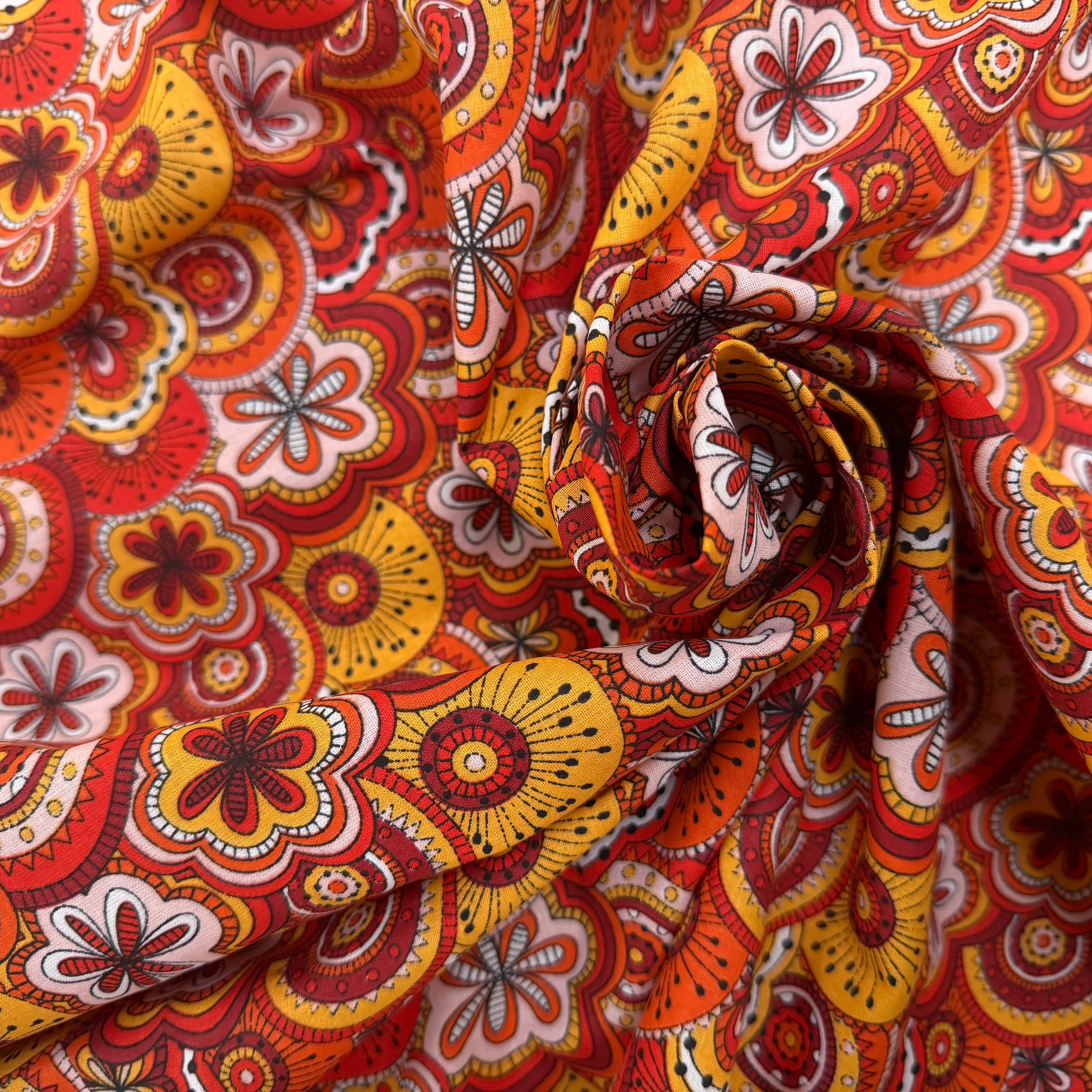 PERCALE DE COTON CHIMERE ROUGE 150 CM - My Little Coupon