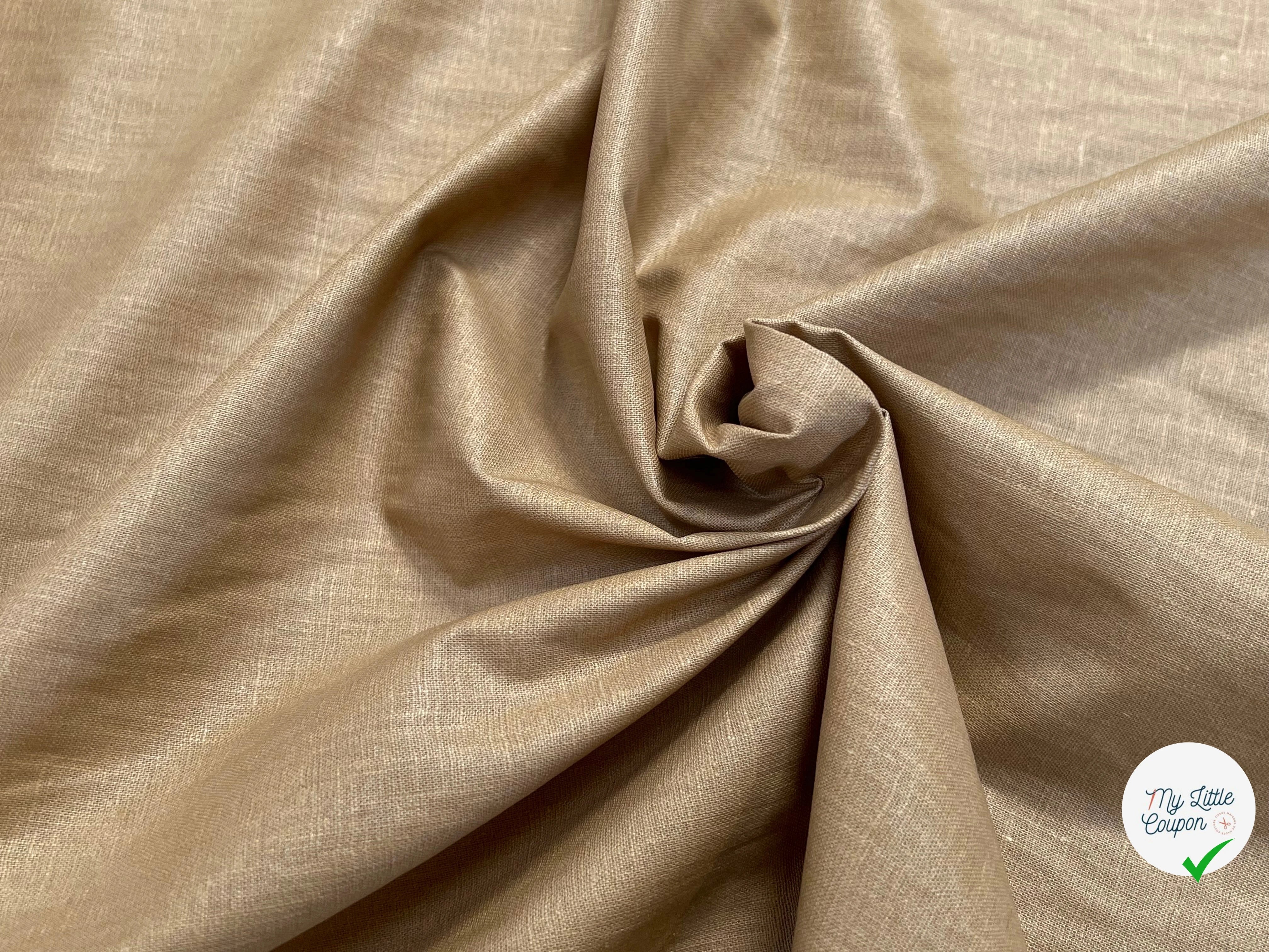 PERCALE DE COTON CHINTZÉ BEIGE - My Little Coupon