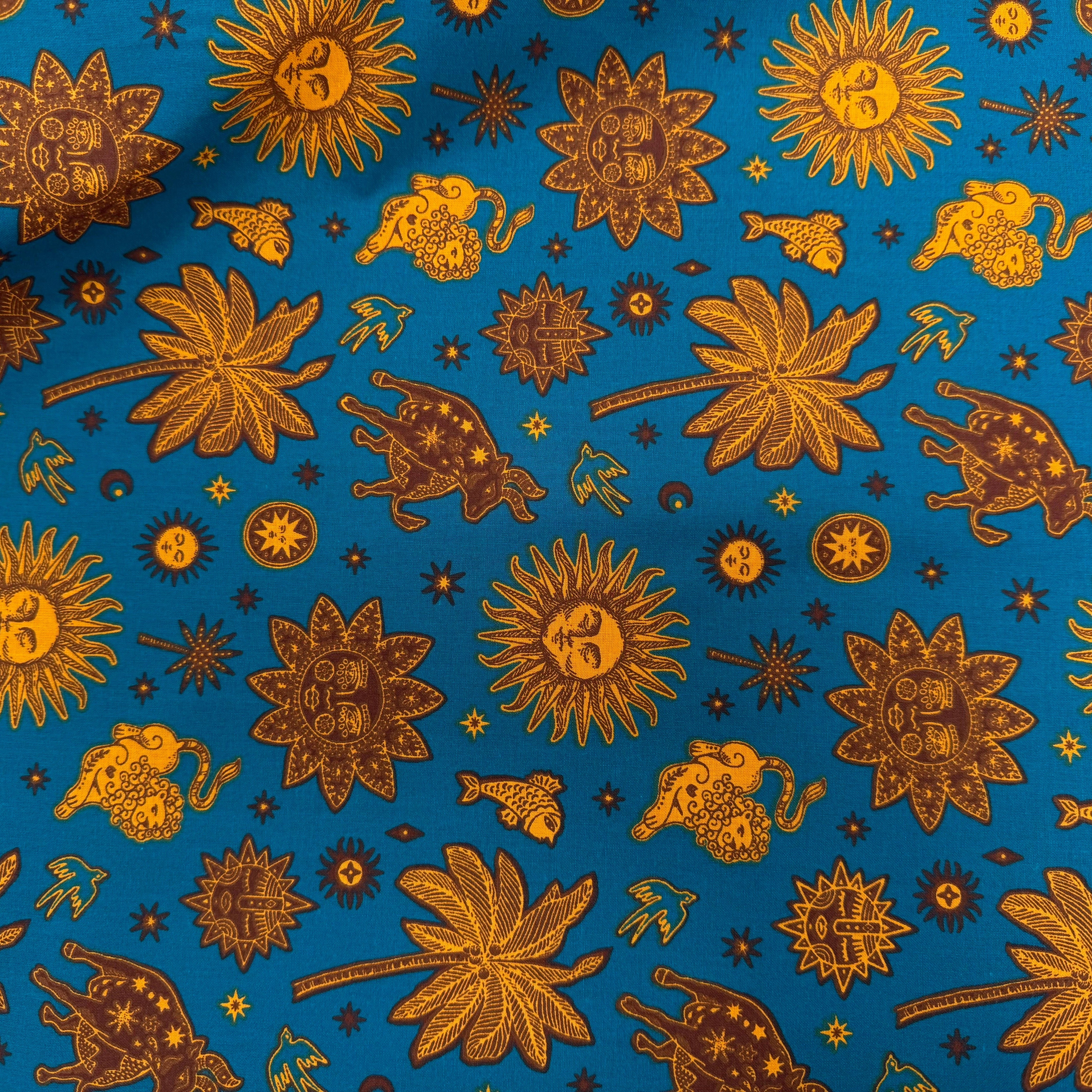 PERCALE DE COTON CHYPRE BLEU 150 CM - My Little Coupon