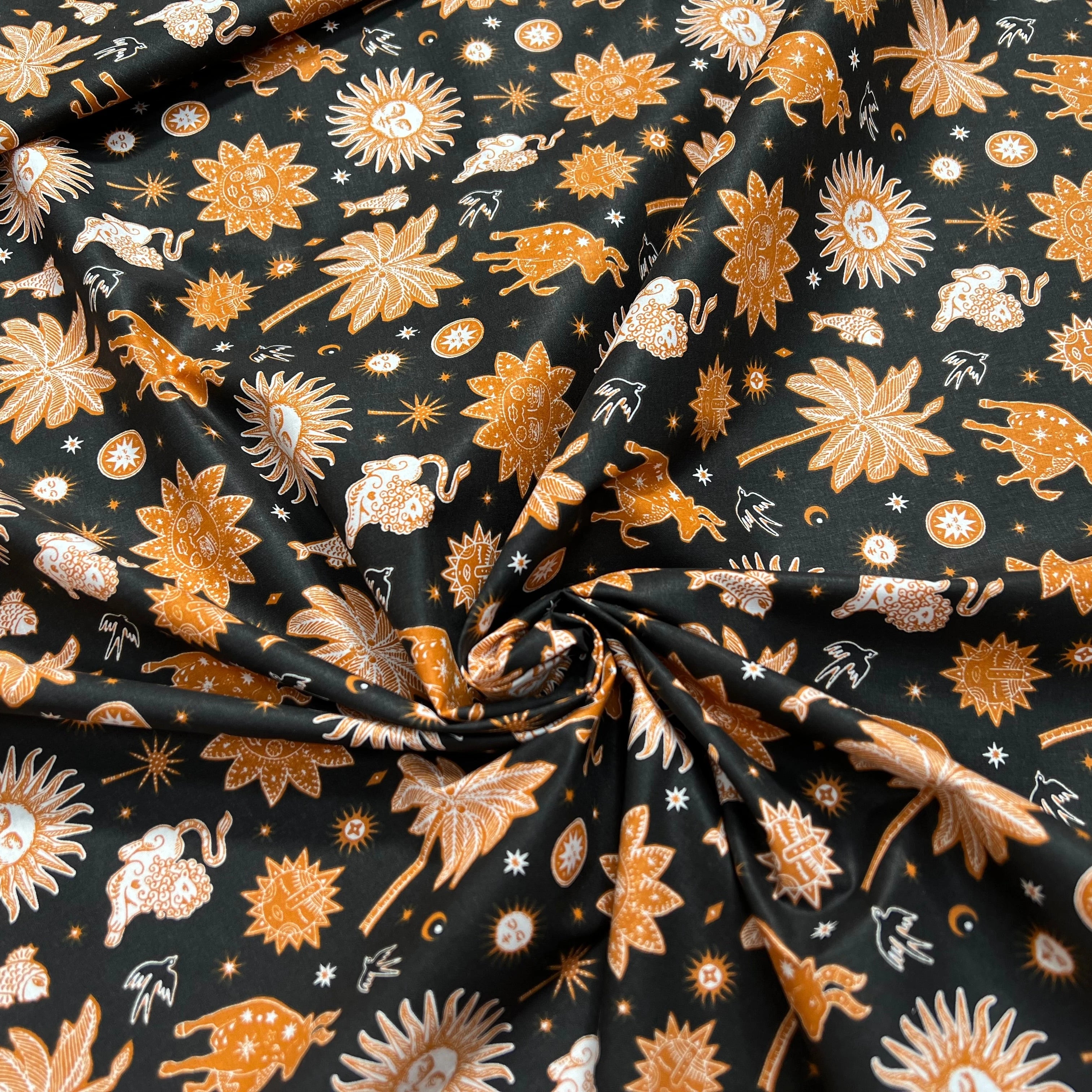 PERCALE DE COTON CHYPRE NOIR 150 CM - My Little Coupon