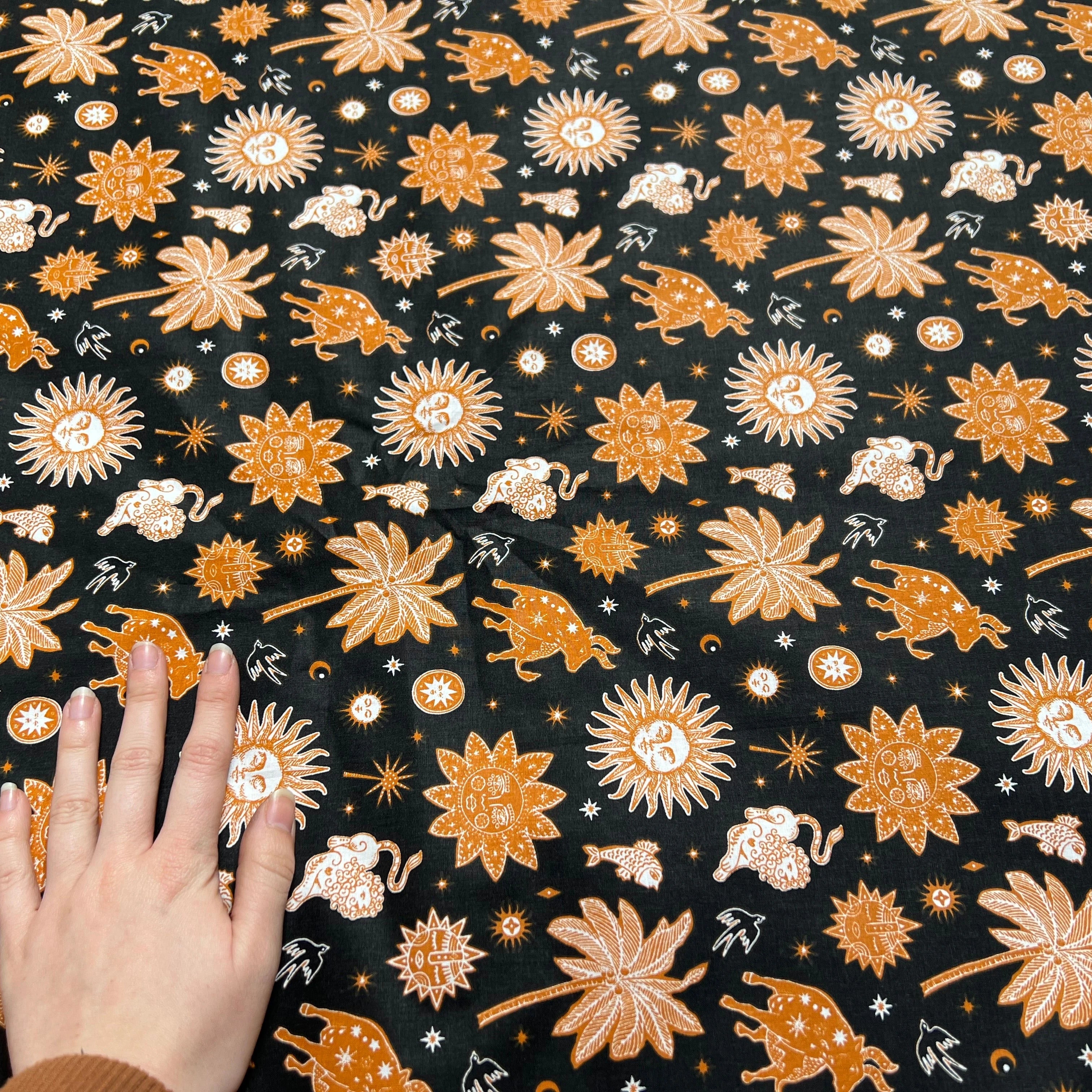 PERCALE DE COTON CHYPRE NOIR 150 CM - My Little Coupon