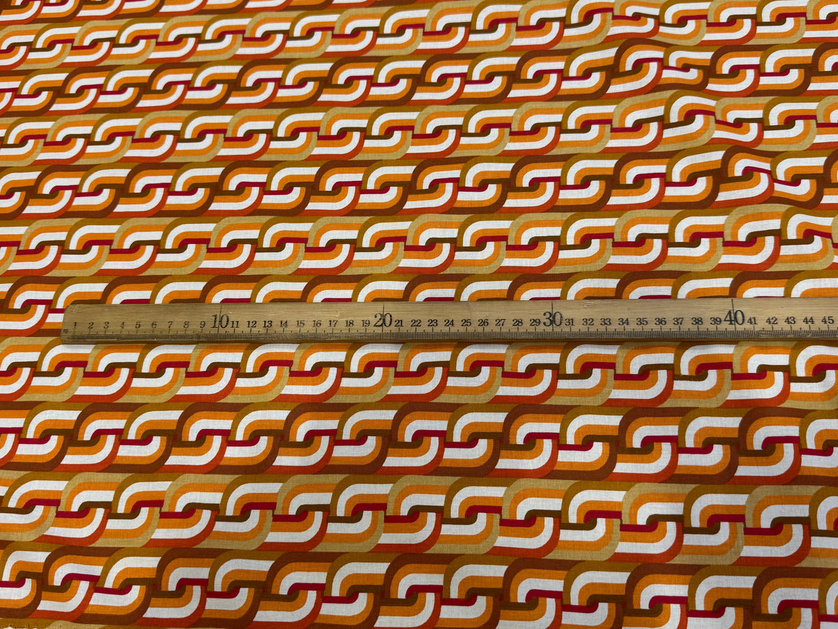 PERCALE DE COTON CLODETTE ORANGE 150 CM - My Little Coupon