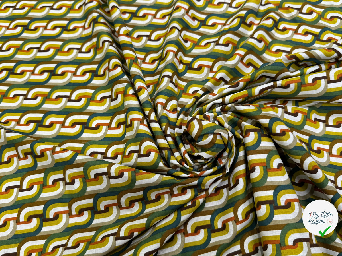PERCALE DE COTON CLODETTE VERT 150 CM - My Little Coupon