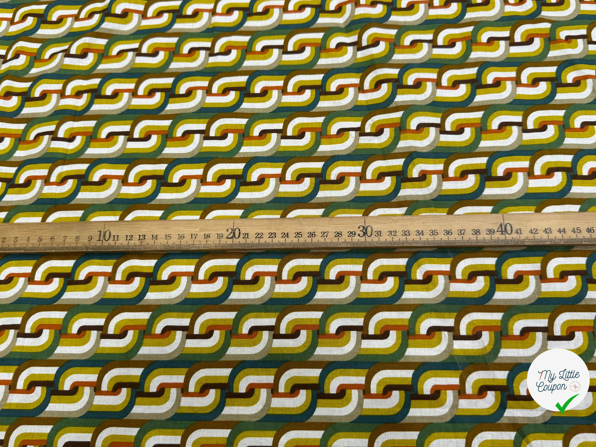 PERCALE DE COTON CLODETTE VERT 150 CM - My Little Coupon