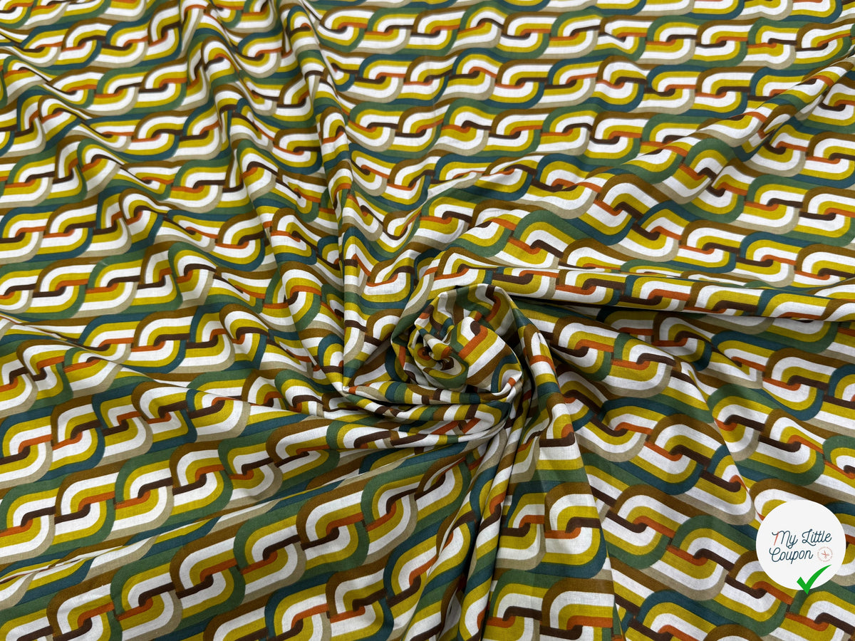 PERCALE DE COTON CLODETTE VERT 150 CM - My Little Coupon