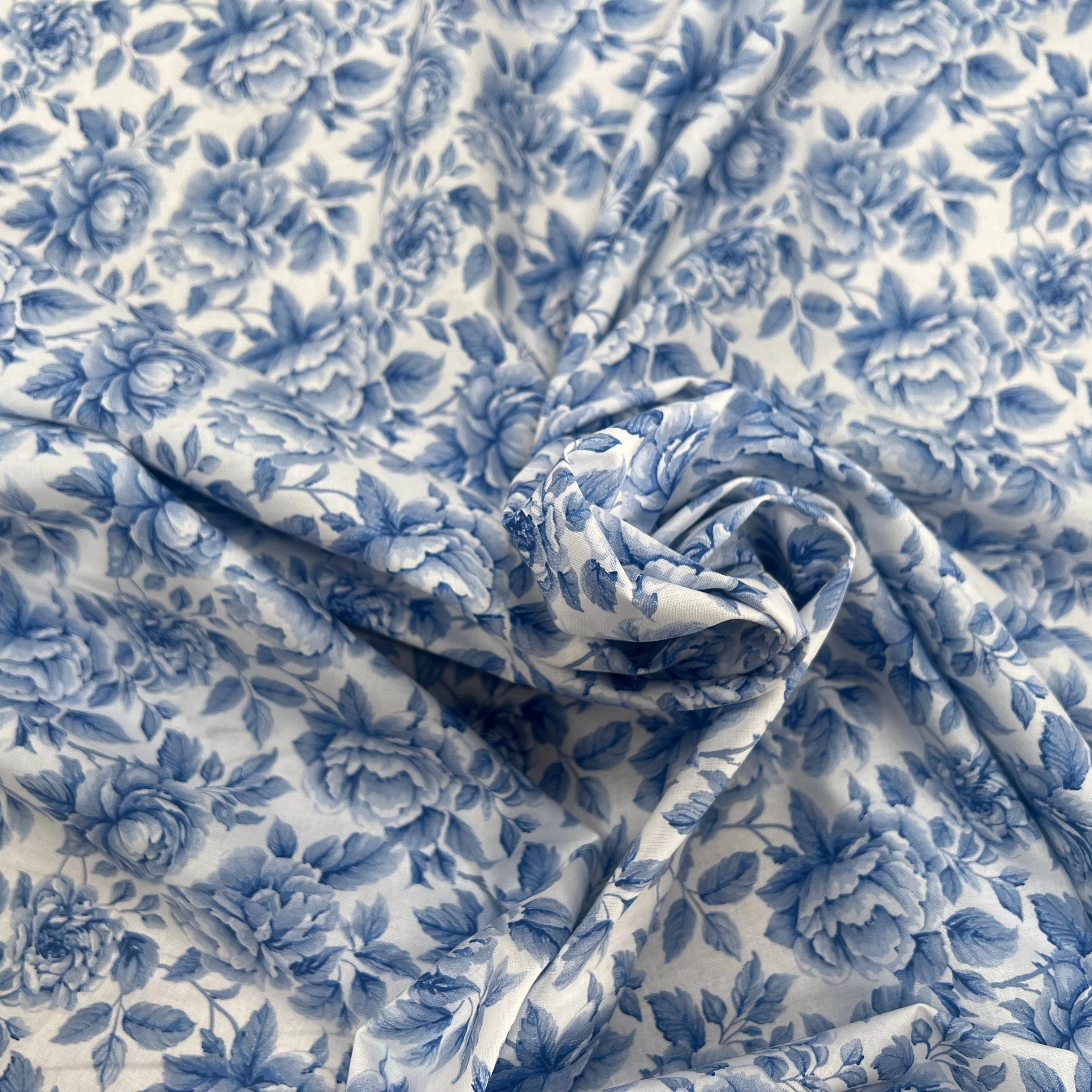 PERCALE DE COTON COBALT BLEU 150 CM - My Little Coupon