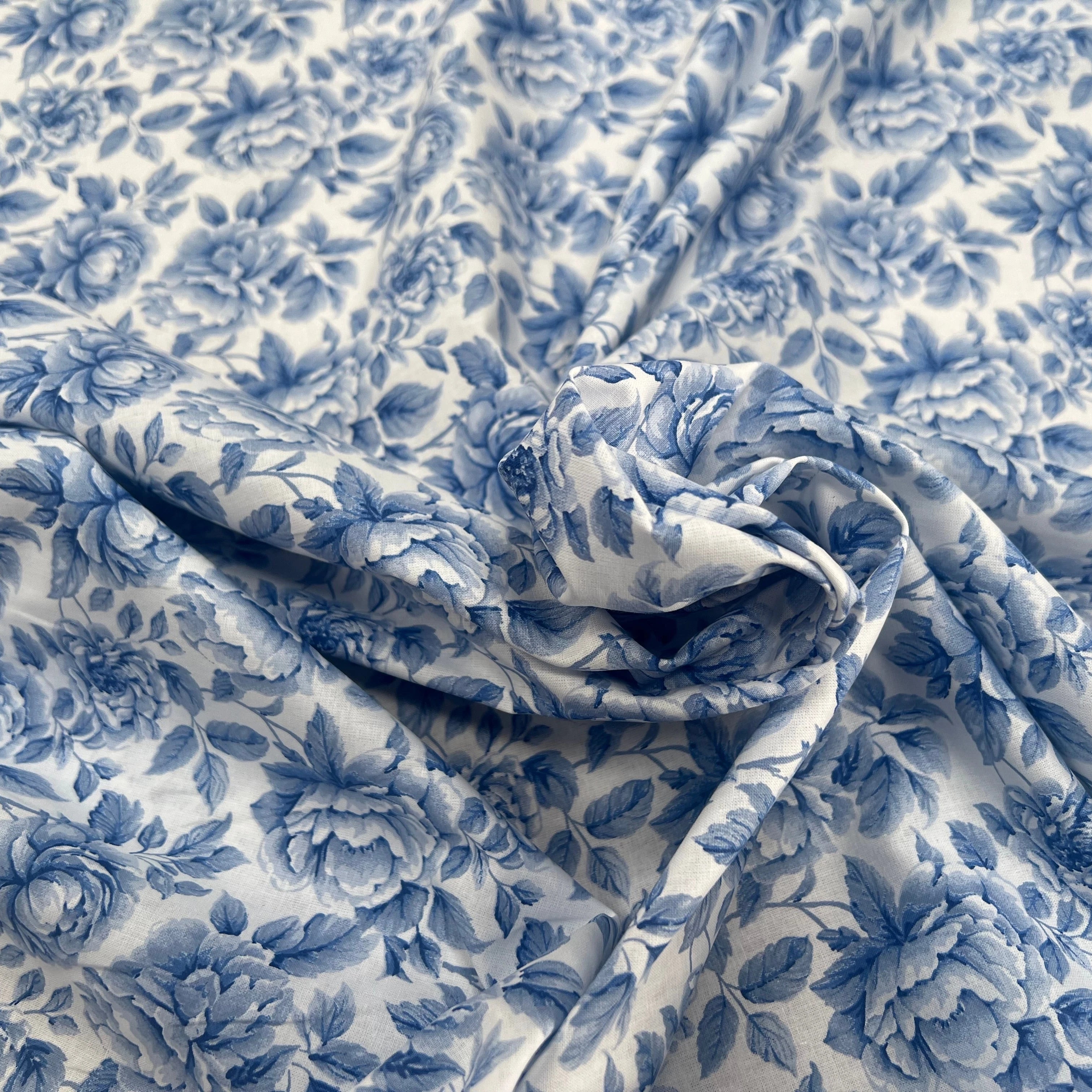 PERCALE DE COTON COBALT BLEU 150 CM - My Little Coupon