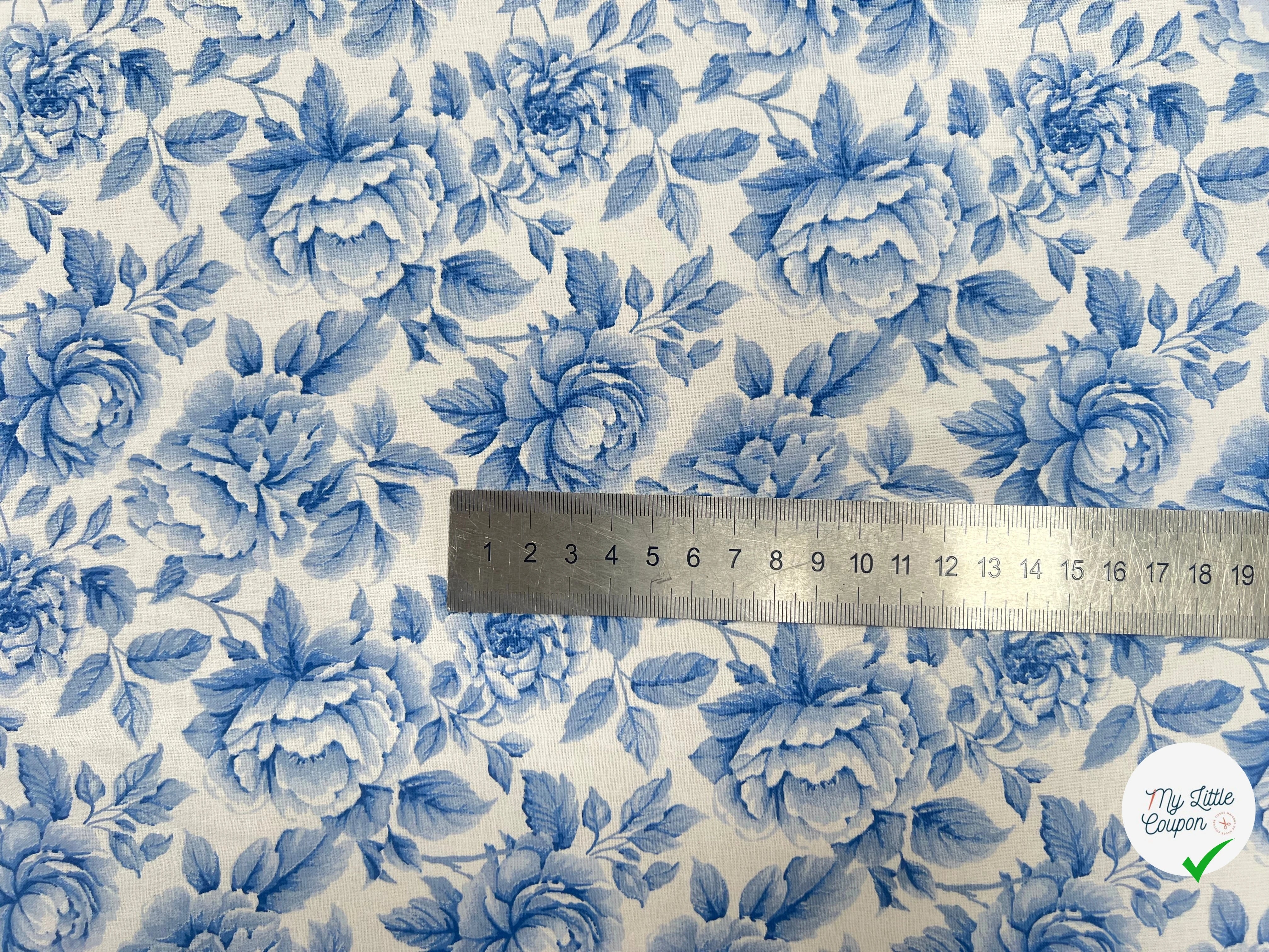 PERCALE DE COTON COBALT BLEU 150 CM - My Little Coupon