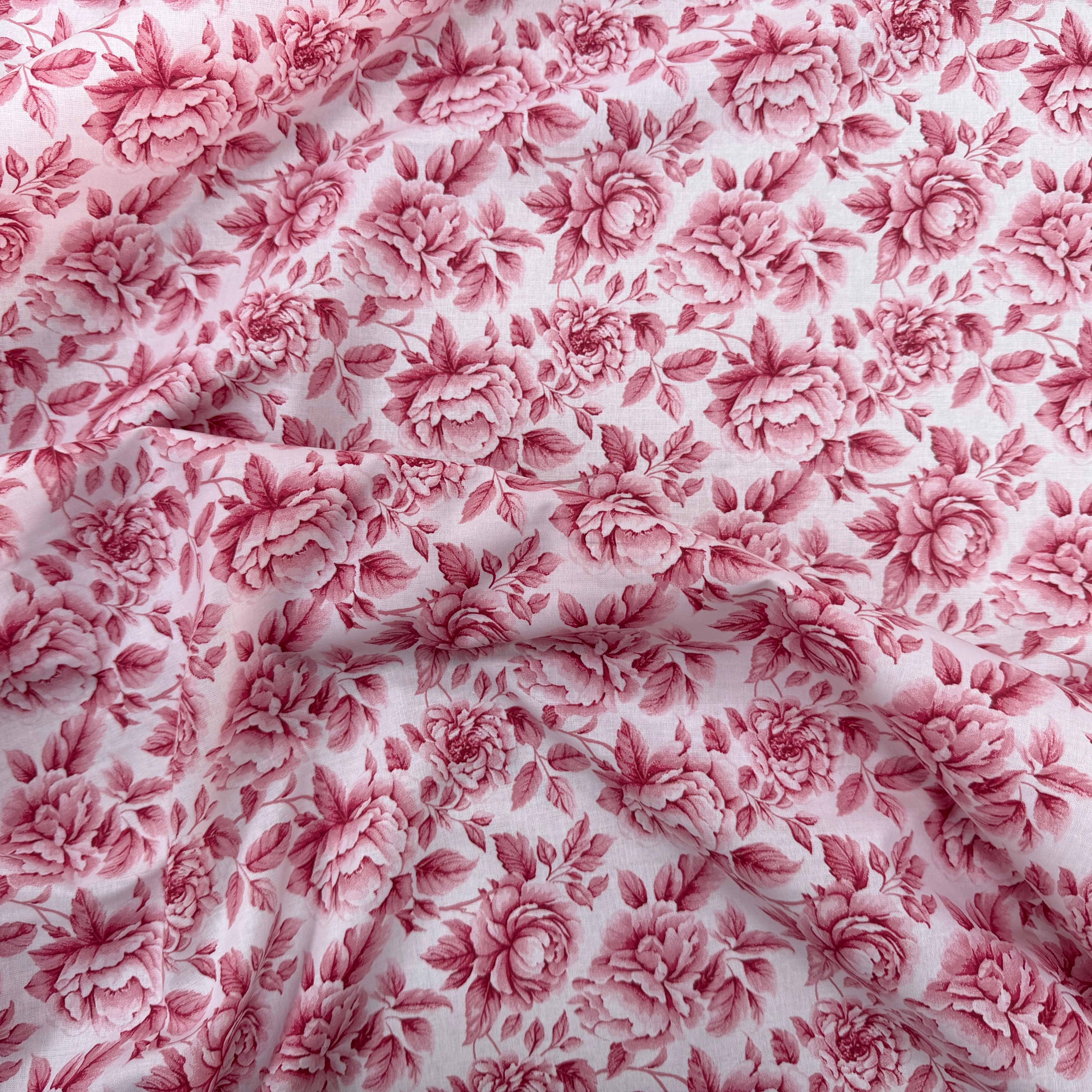 PERCALE DE COTON COBALT ROUGE 150 CM - My Little Coupon