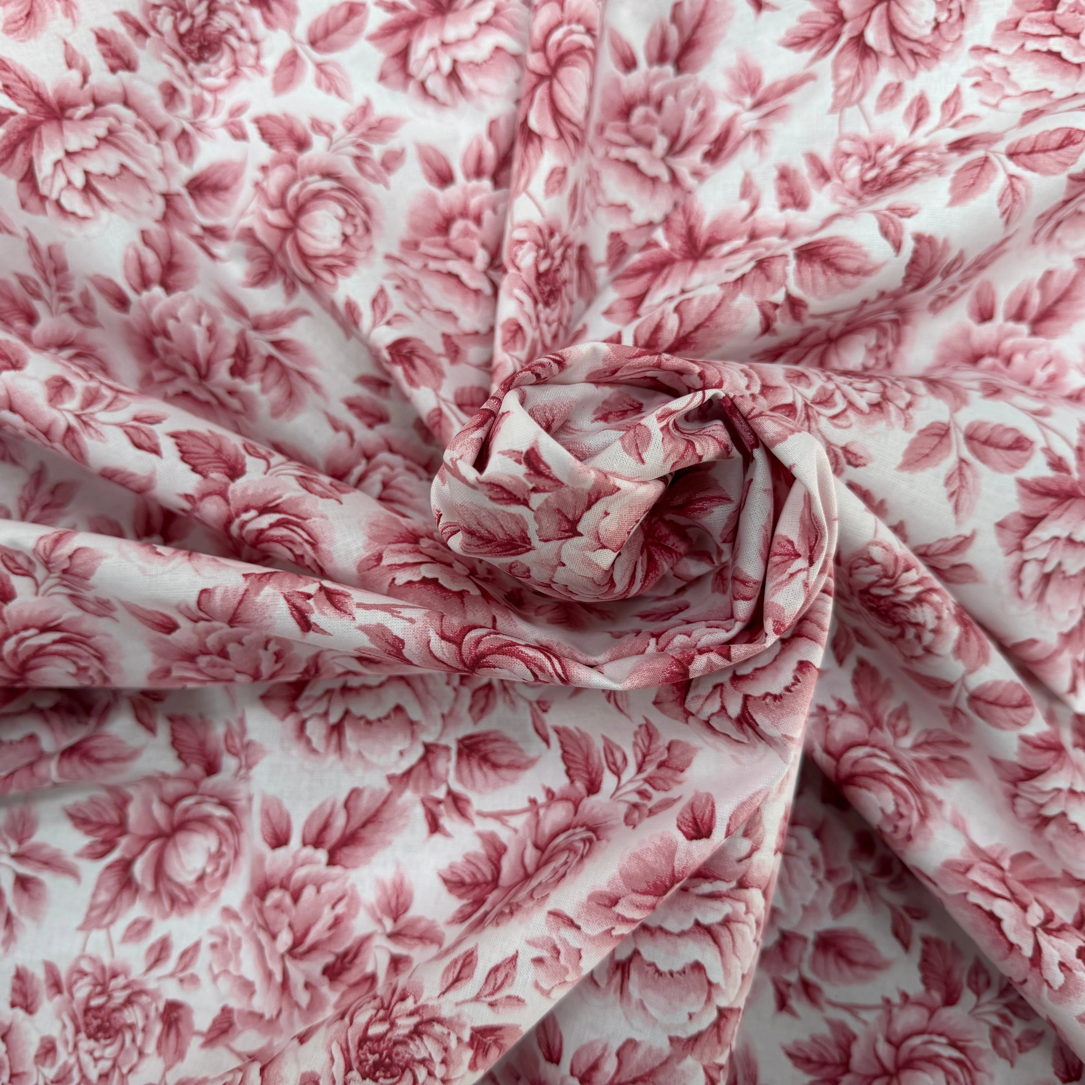 PERCALE DE COTON COBALT ROUGE 150 CM - My Little Coupon