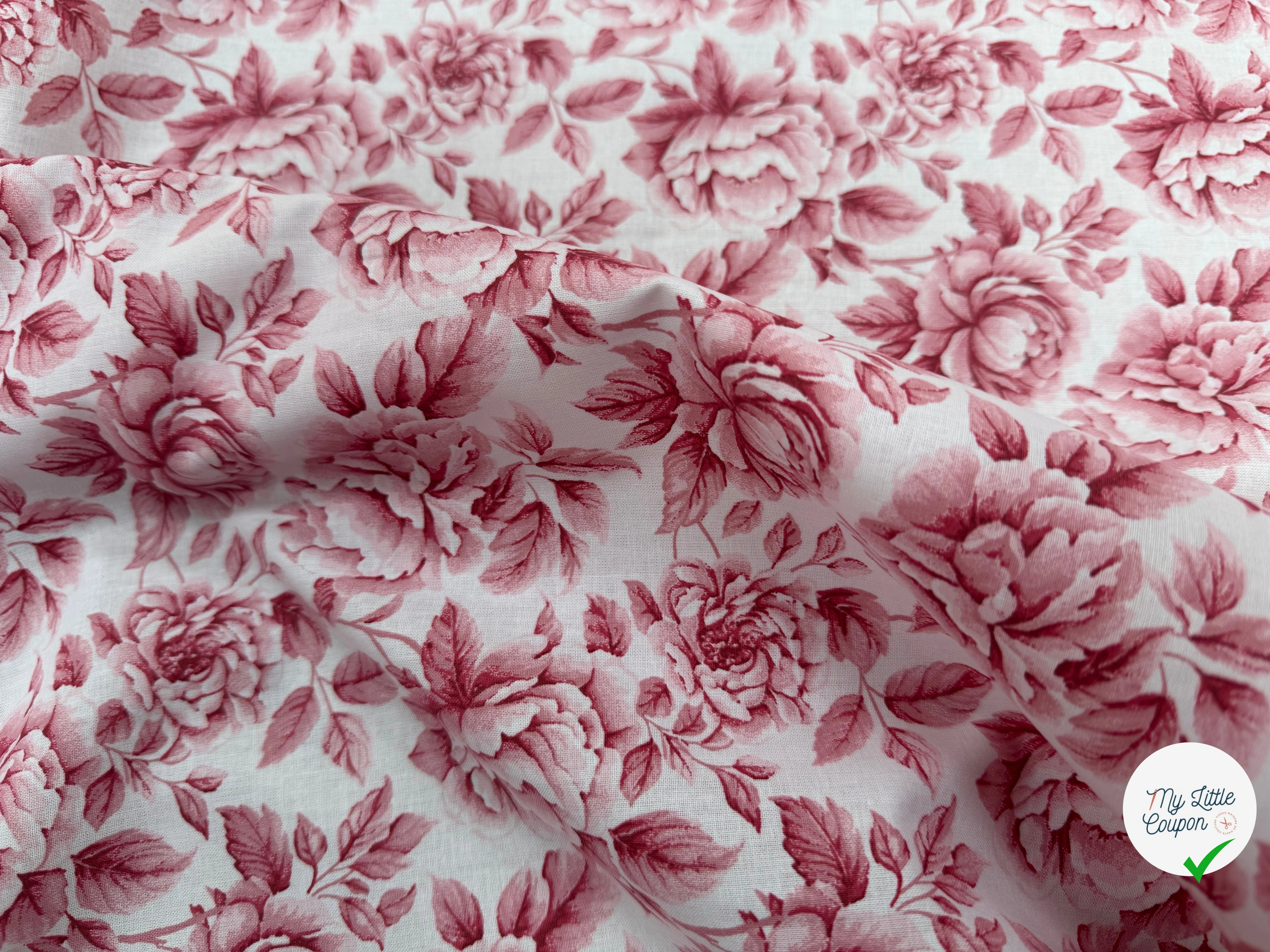 PERCALE DE COTON COBALT ROUGE 150 CM - My Little Coupon