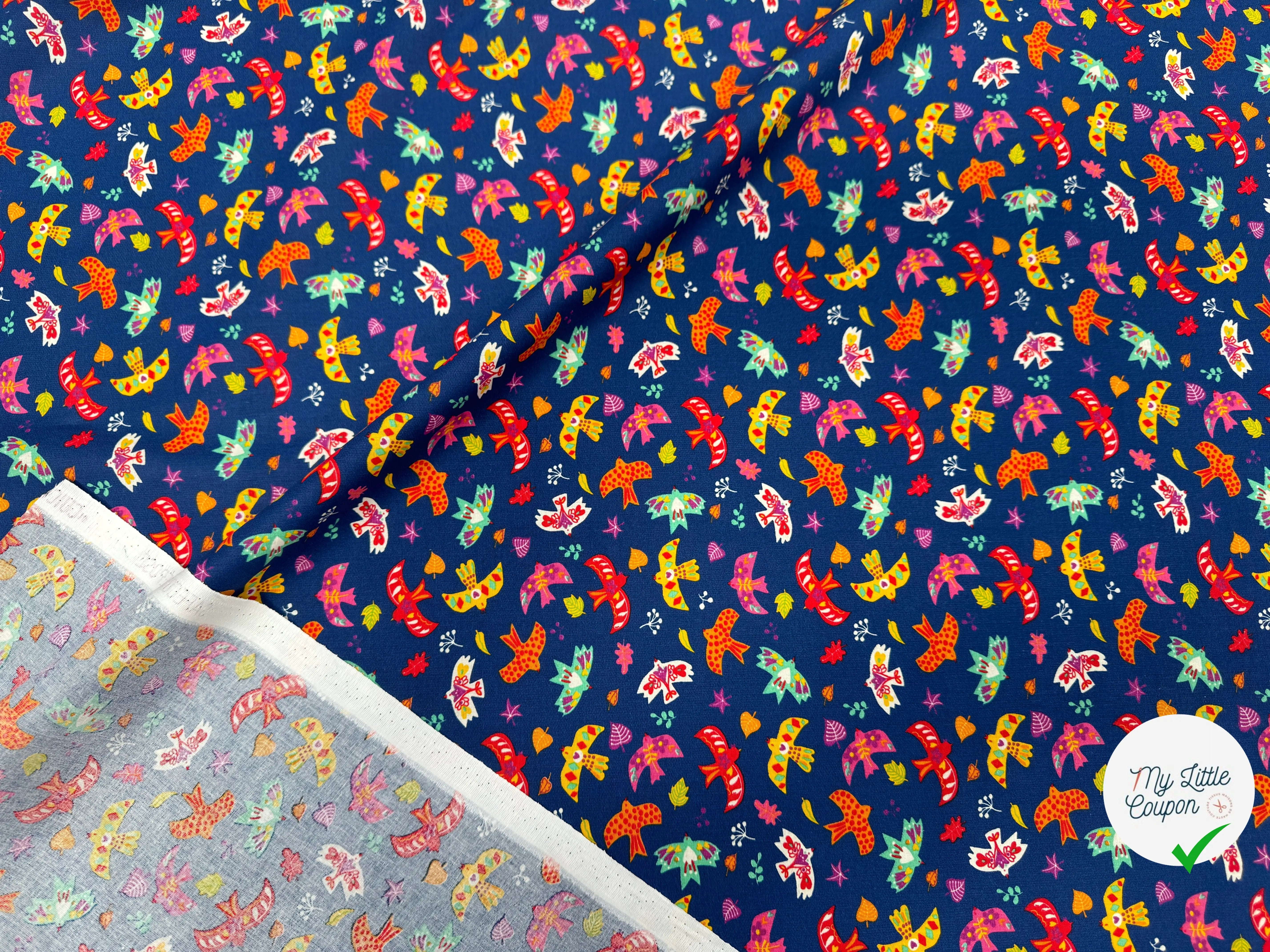 PERCALE DE COTON CUICUI MARINE - My Little Coupon