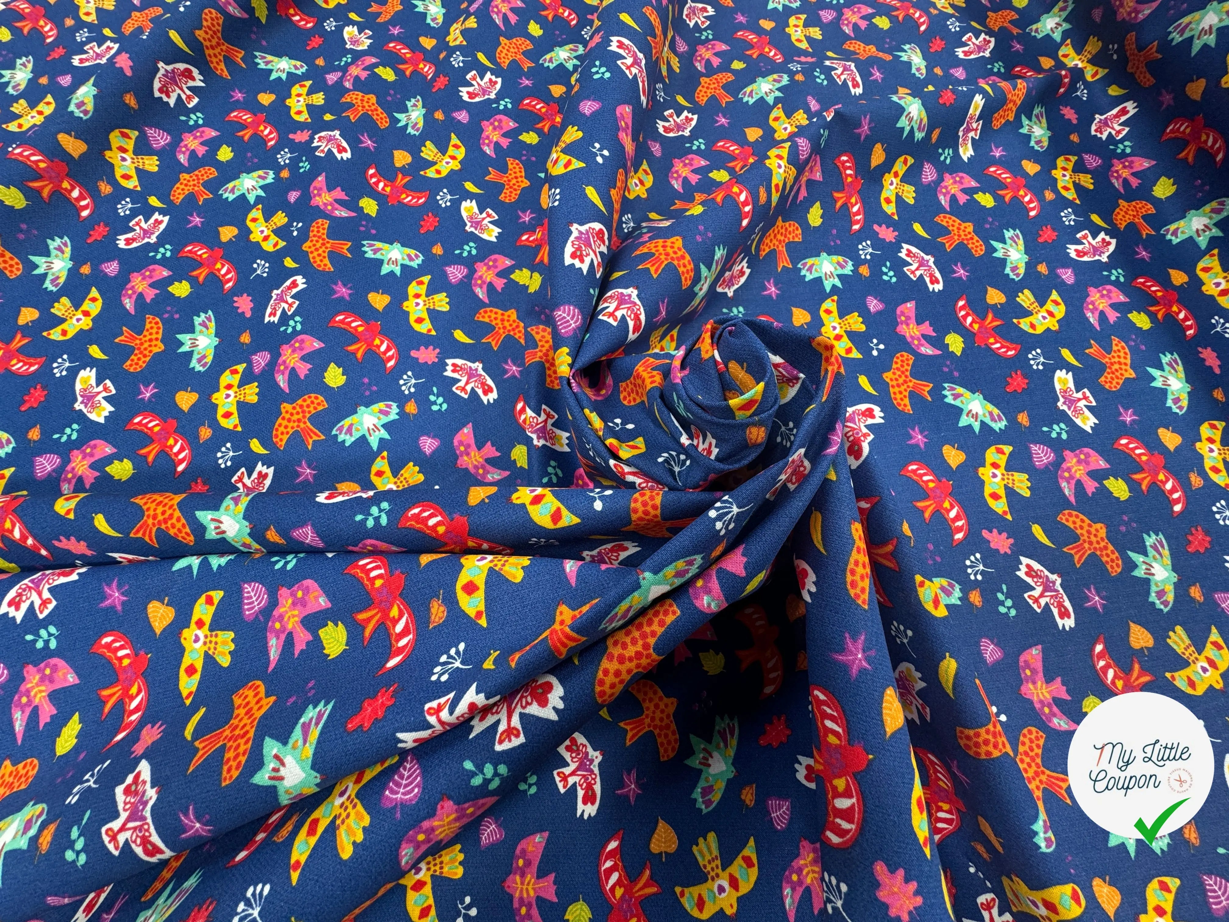 PERCALE DE COTON CUICUI MARINE - My Little Coupon