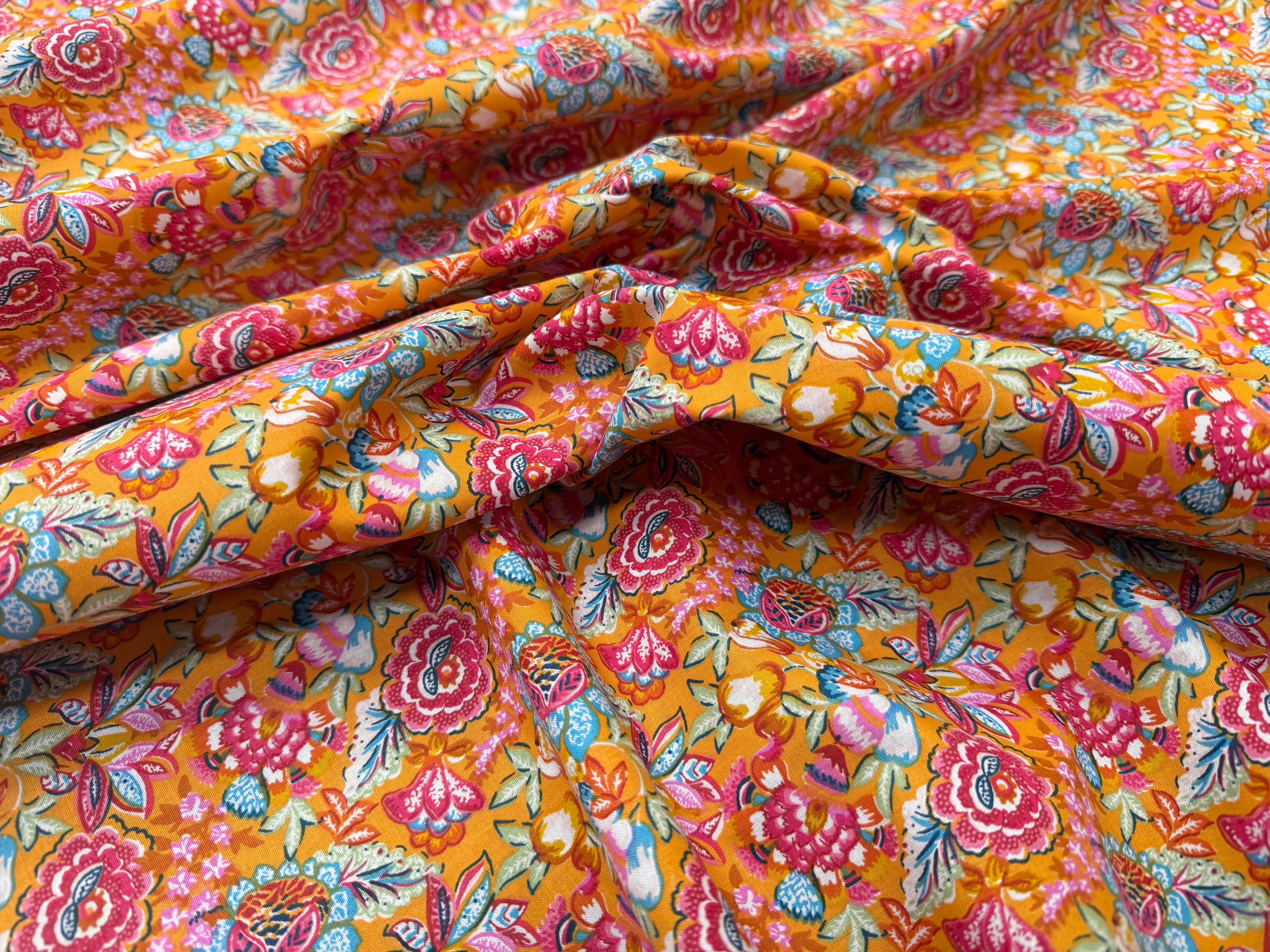 PERCALE DE COTON ESMERALDA JAUNE 150 CM - My Little Coupon