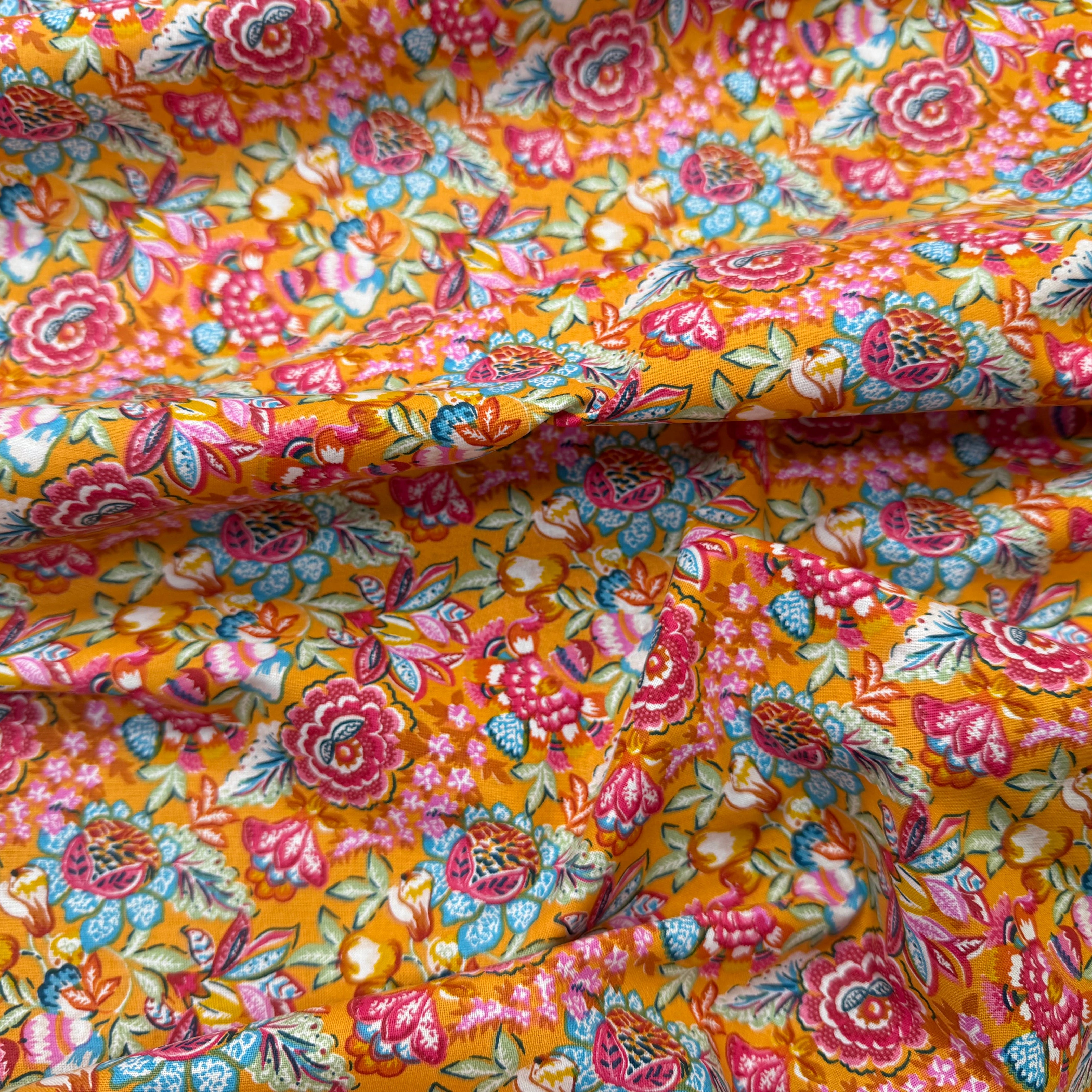 PERCALE DE COTON ESMERALDA JAUNE 150 CM - My Little Coupon