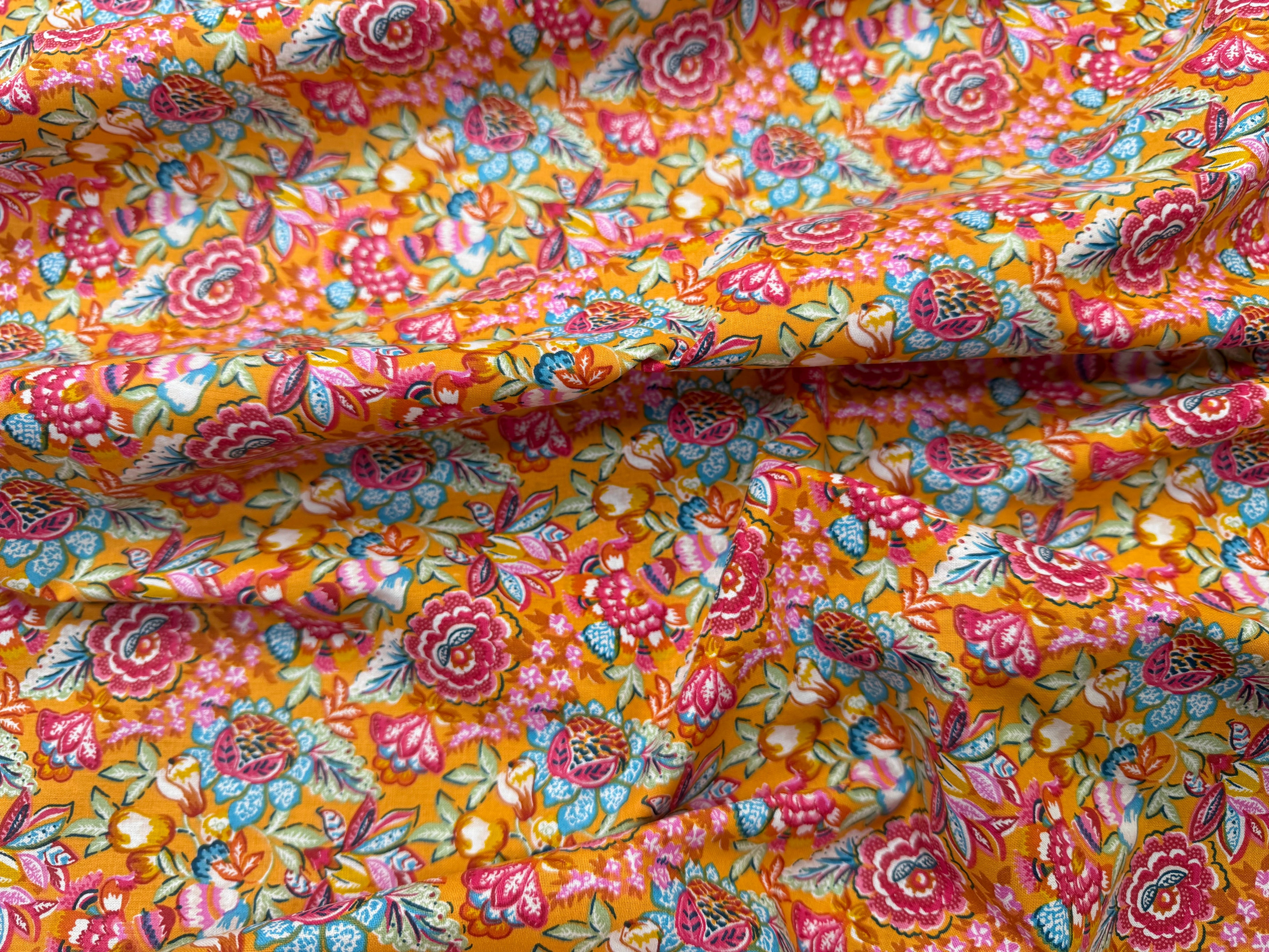 PERCALE DE COTON ESMERALDA JAUNE 150 CM - My Little Coupon