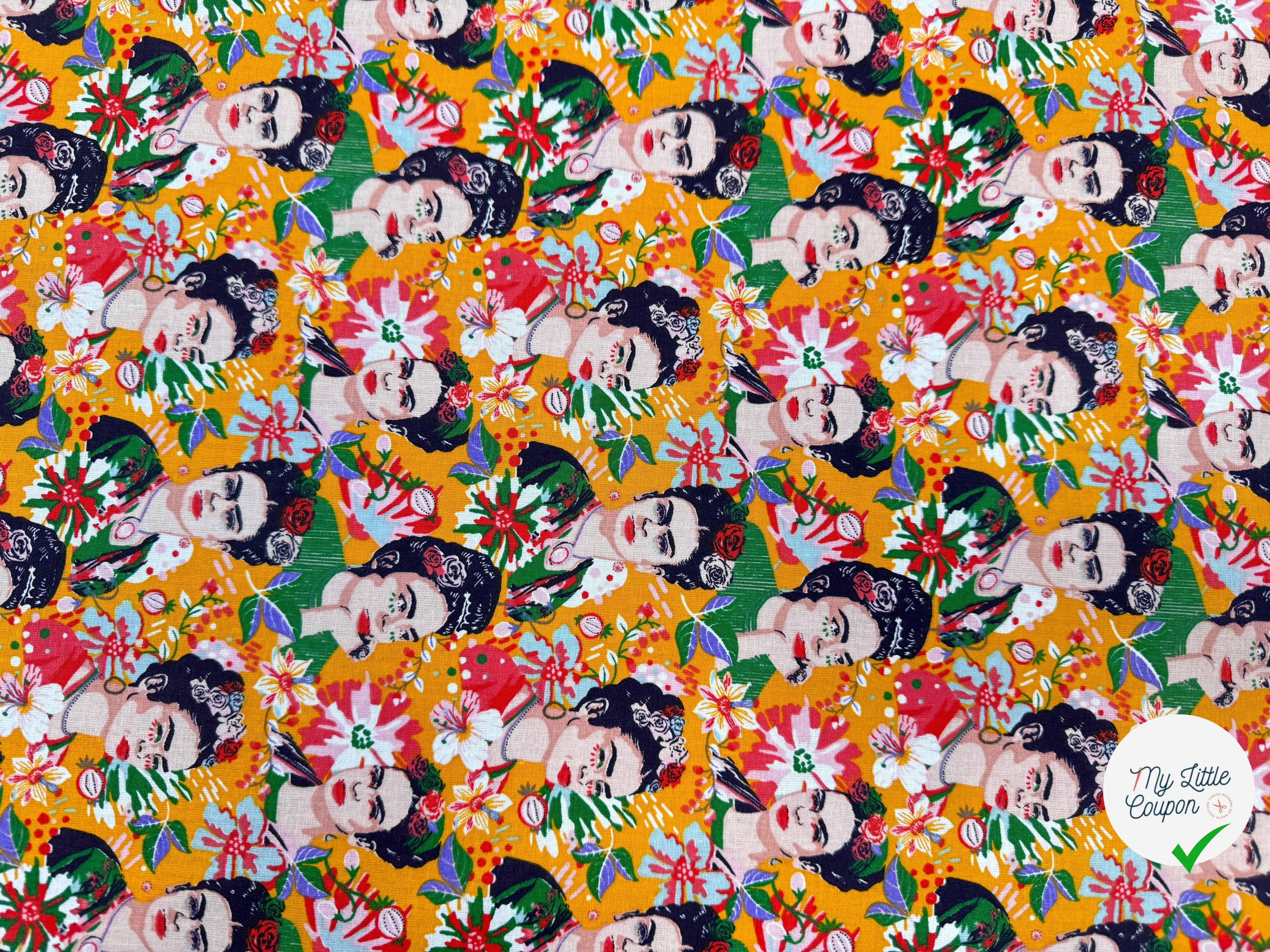 PERCALE DE COTON FELICIA JAUNE - My Little Coupon