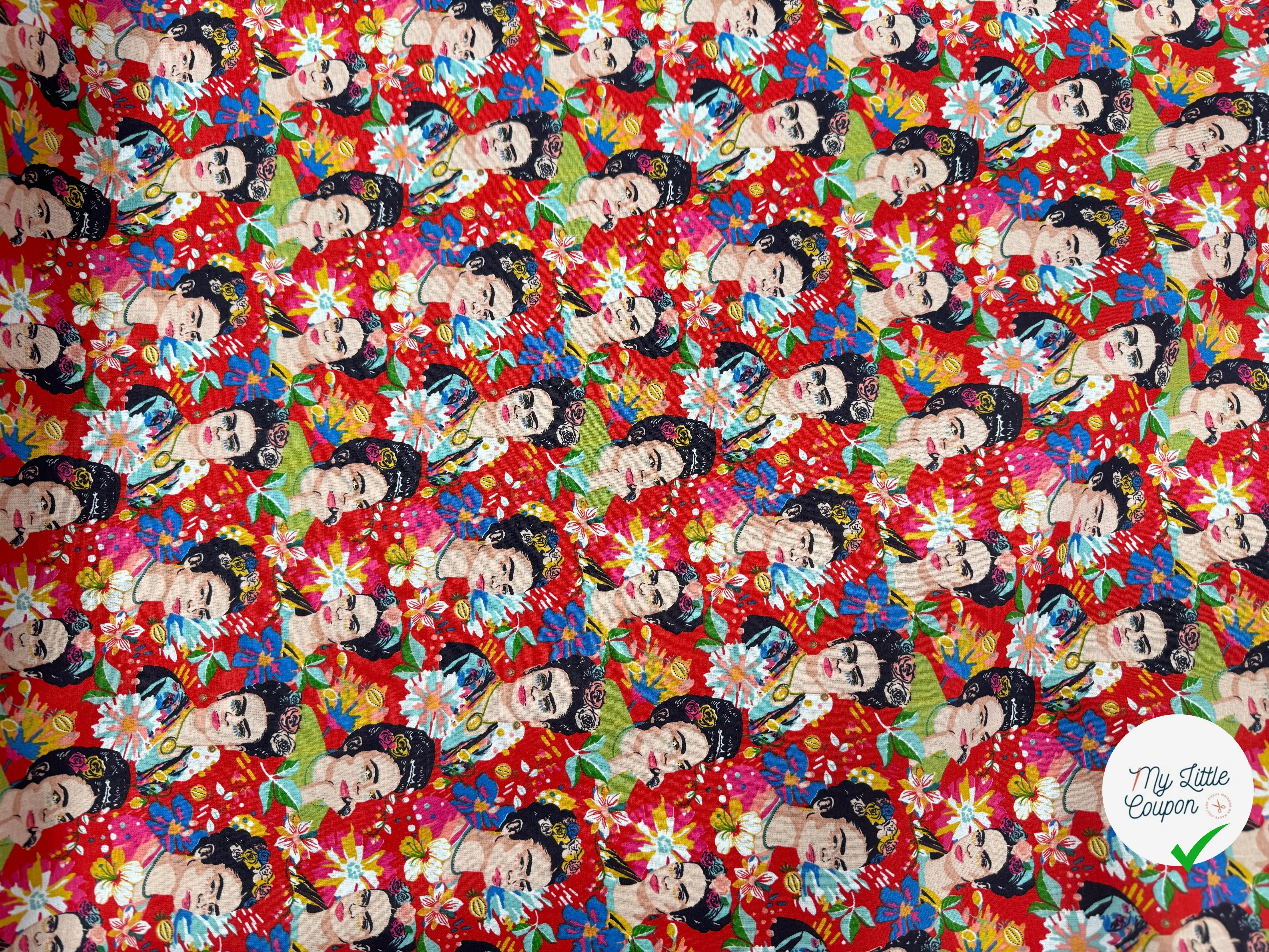 PERCALE DE COTON FELICIA ROUGE - My Little Coupon