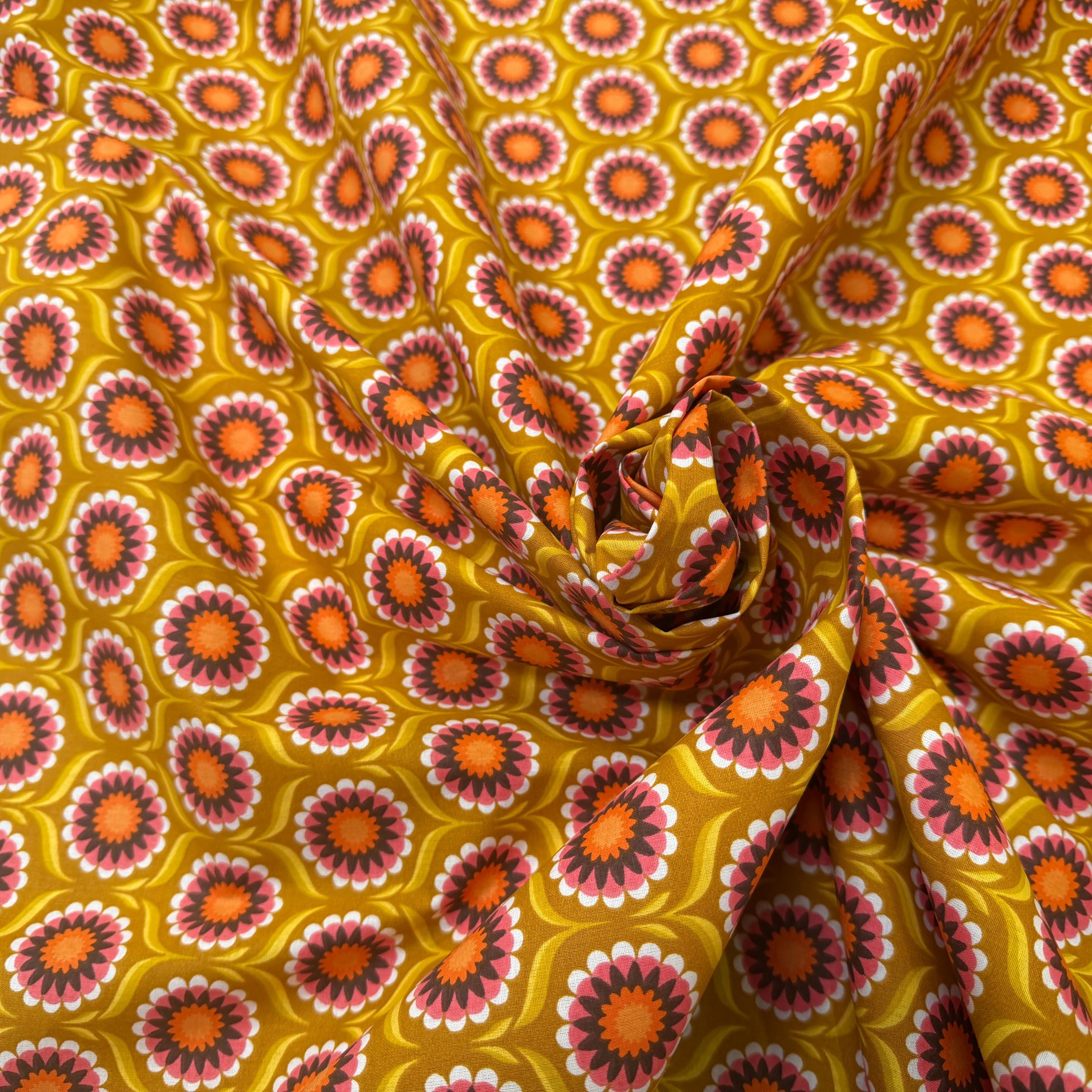 PERCALE DE COTON JOLIJOLI CURRY 150 CM - My Little Coupon