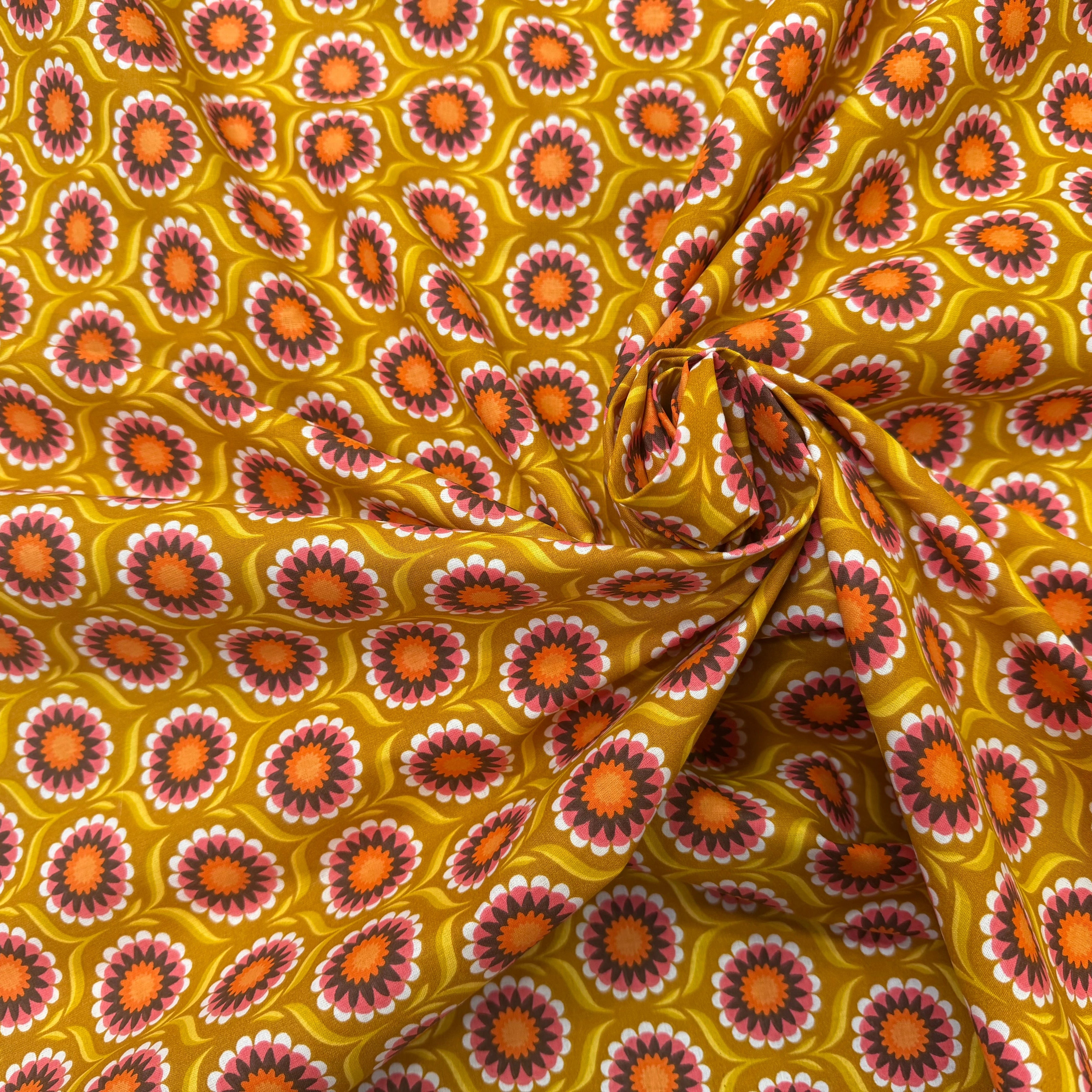 PERCALE DE COTON JOLIJOLI CURRY 150 CM - My Little Coupon