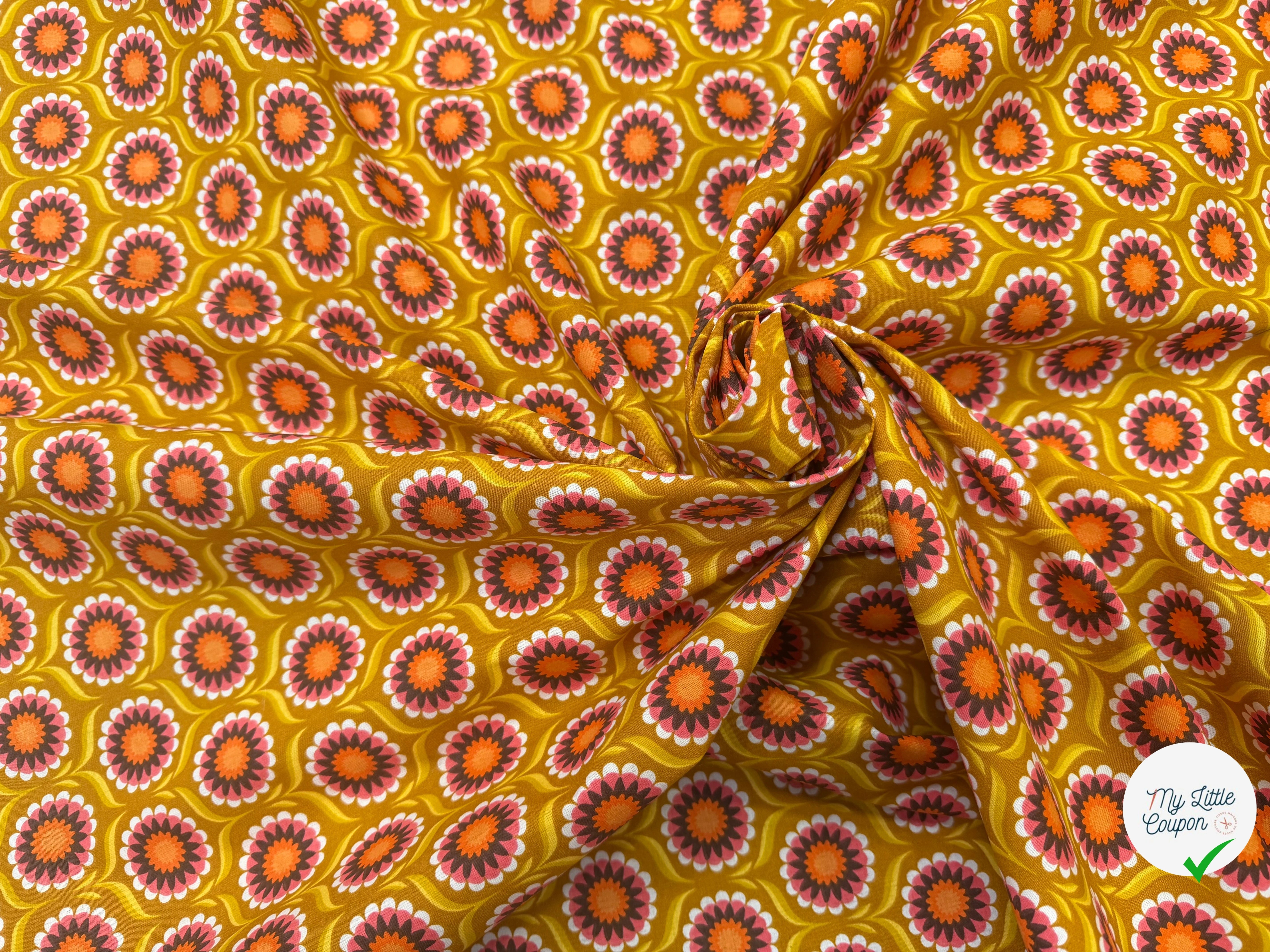 PERCALE DE COTON JOLIJOLI CURRY 150 CM - My Little Coupon