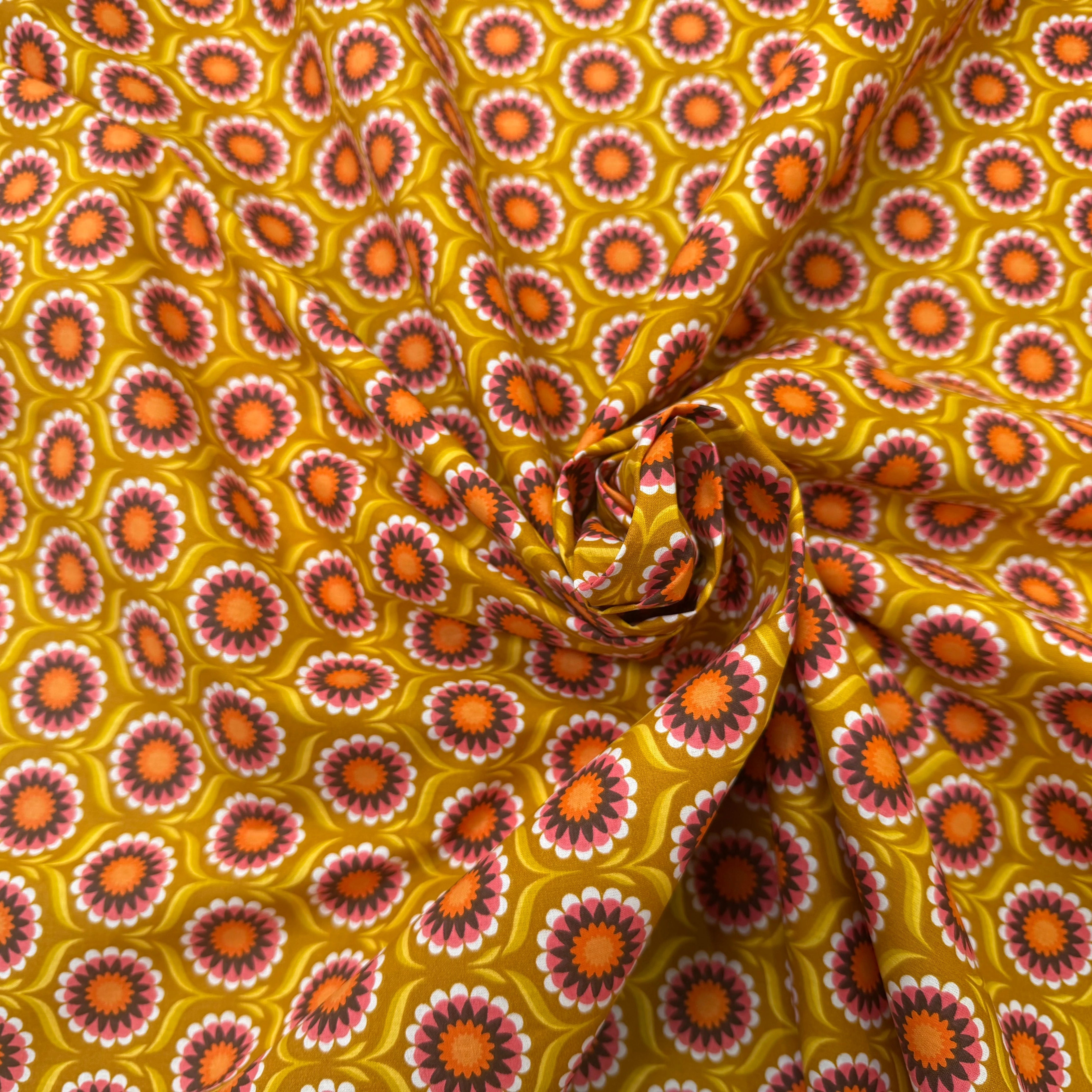 PERCALE DE COTON JOLIJOLI CURRY 150 CM - My Little Coupon