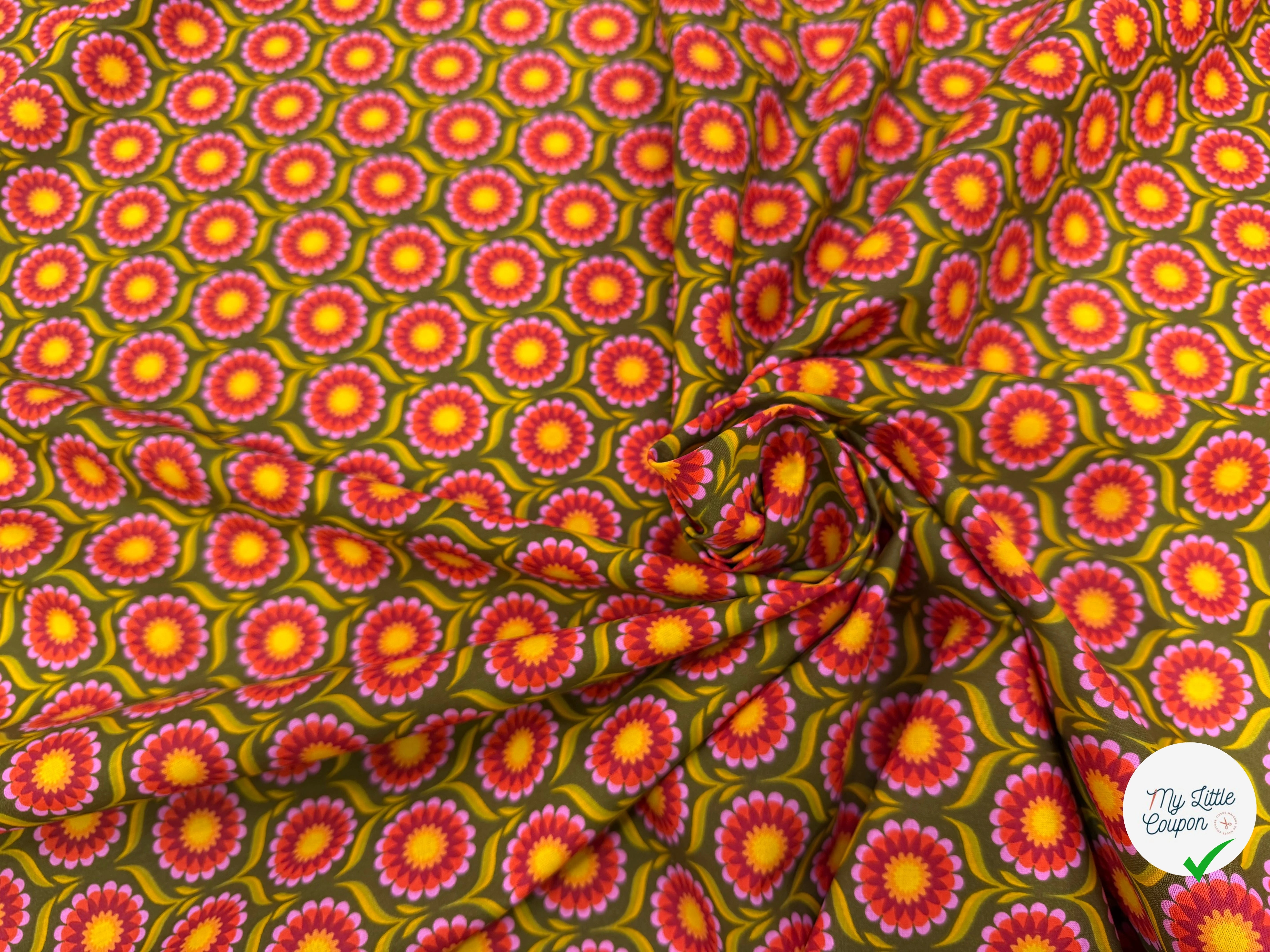 PERCALE DE COTON JOLIJOLI VERT 150 CM - My Little Coupon