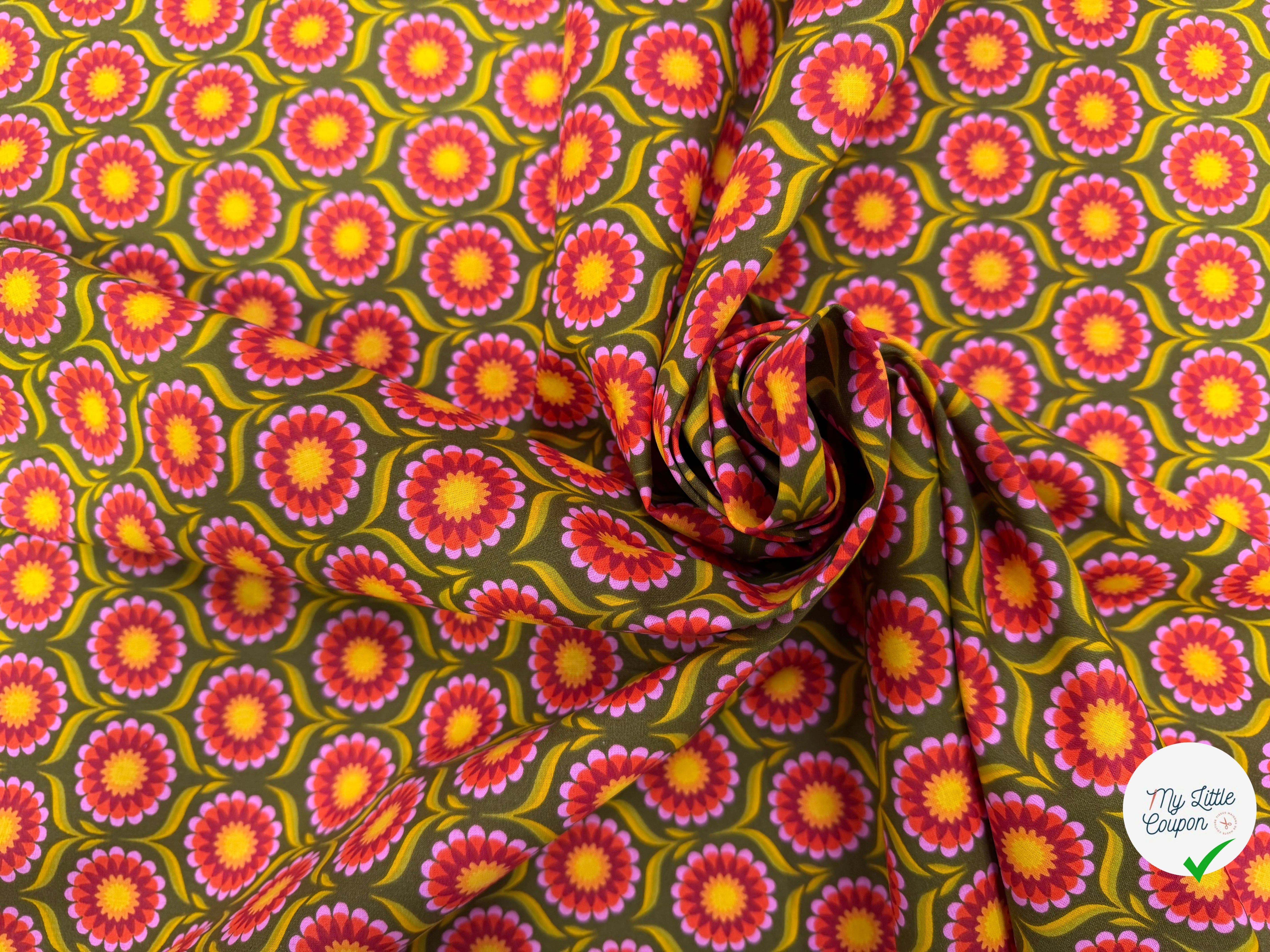 PERCALE DE COTON JOLIJOLI VERT 150 CM - My Little Coupon