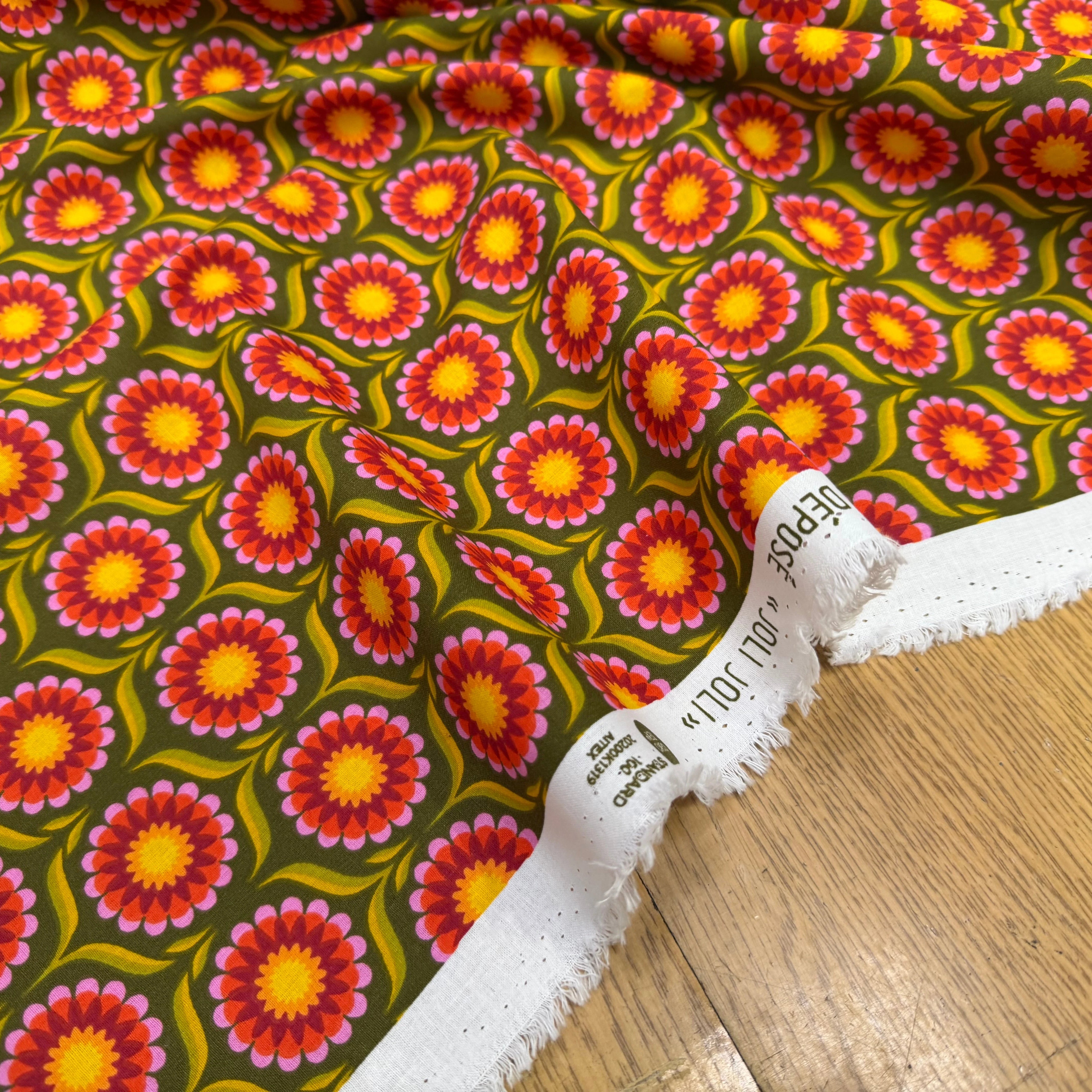 PERCALE DE COTON JOLIJOLI VERT 150 CM - My Little Coupon