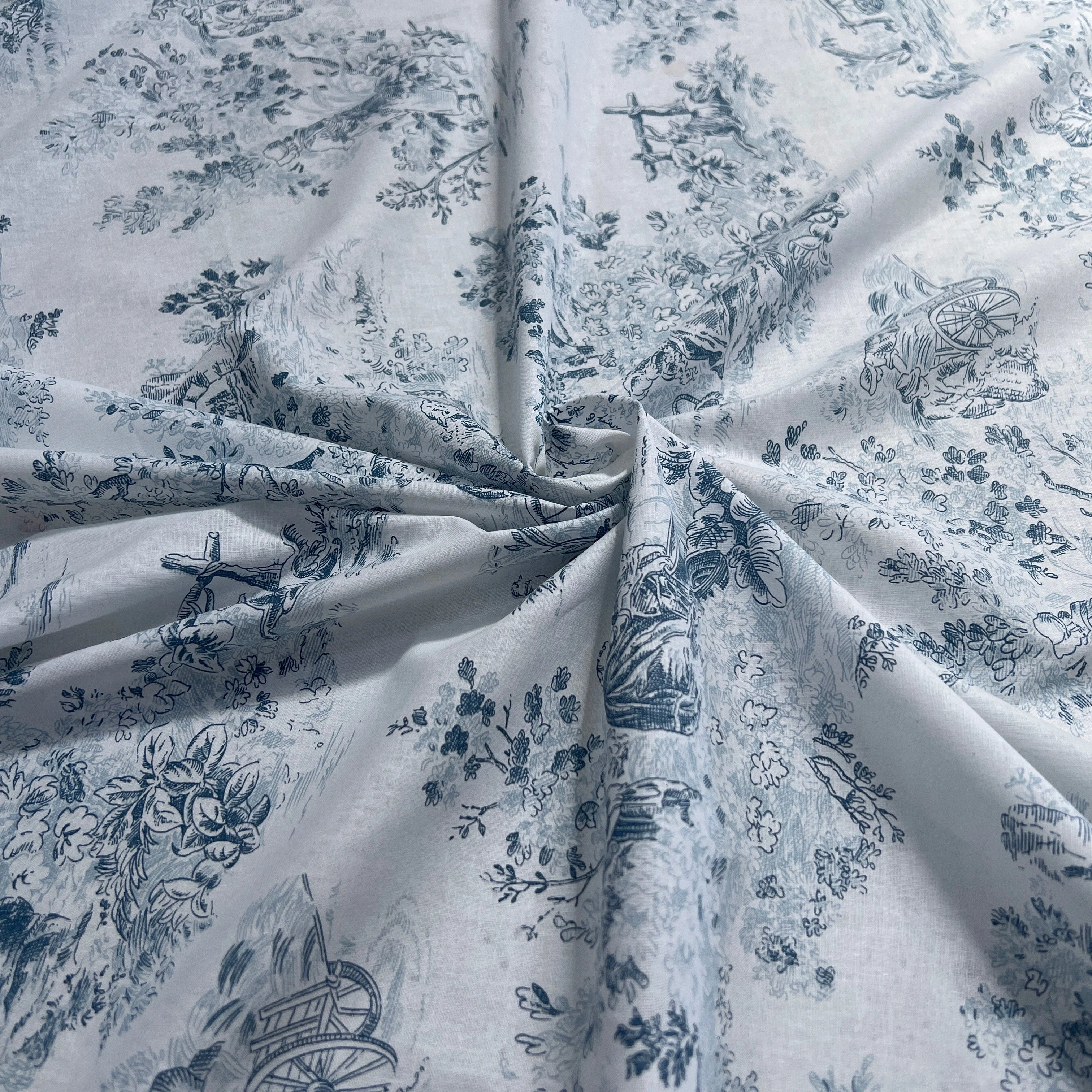 PERCALE DE COTON MANON BLEU - My Little Coupon
