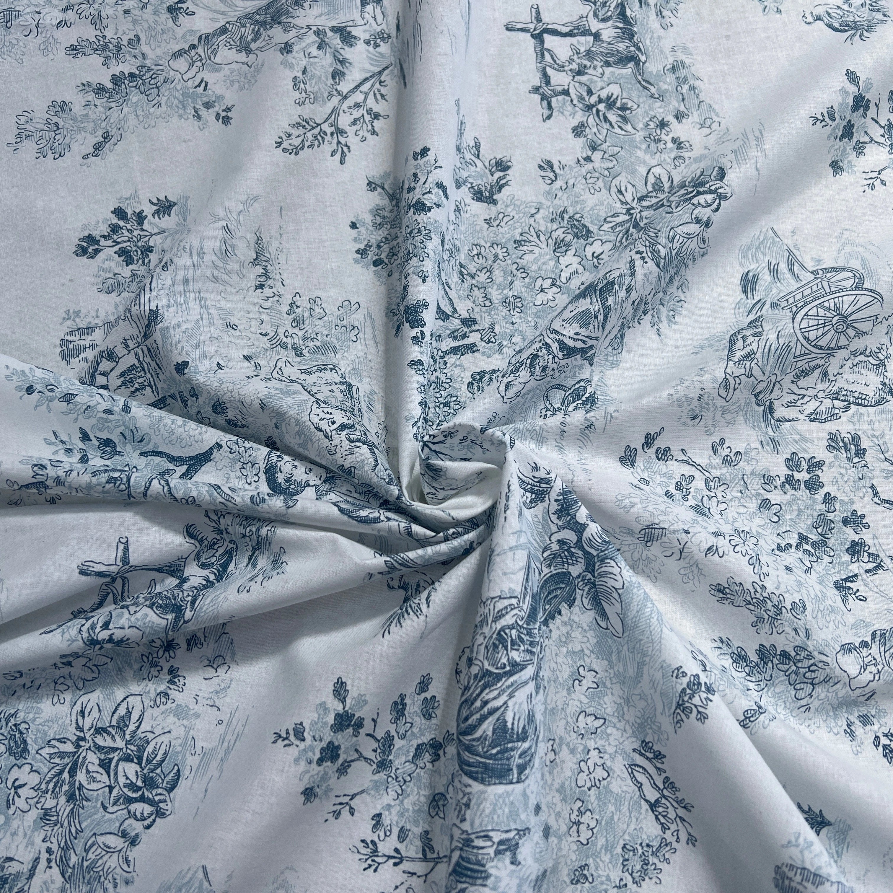 PERCALE DE COTON MANON BLEU - My Little Coupon