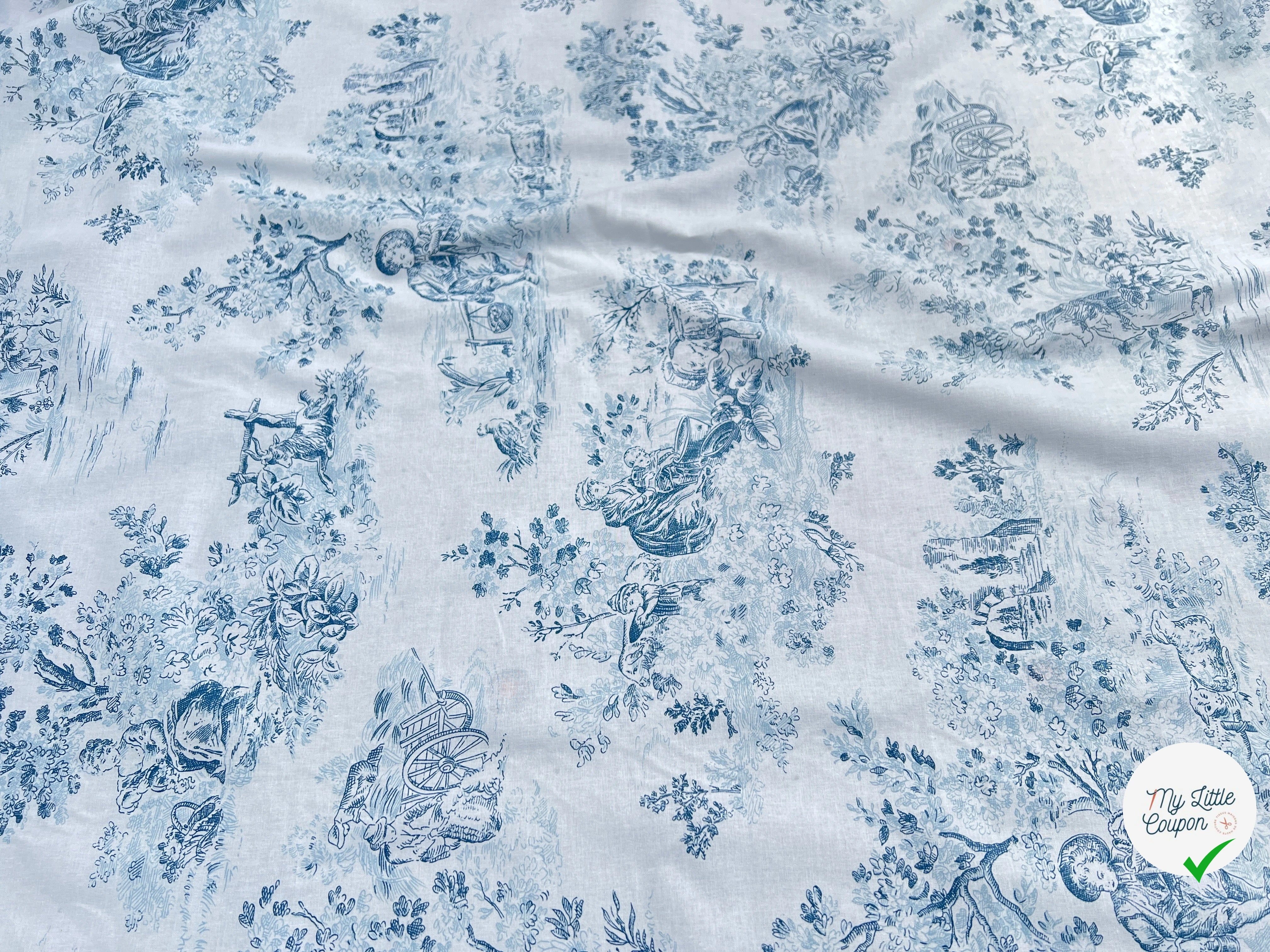 PERCALE DE COTON MANON BLEU - My Little Coupon