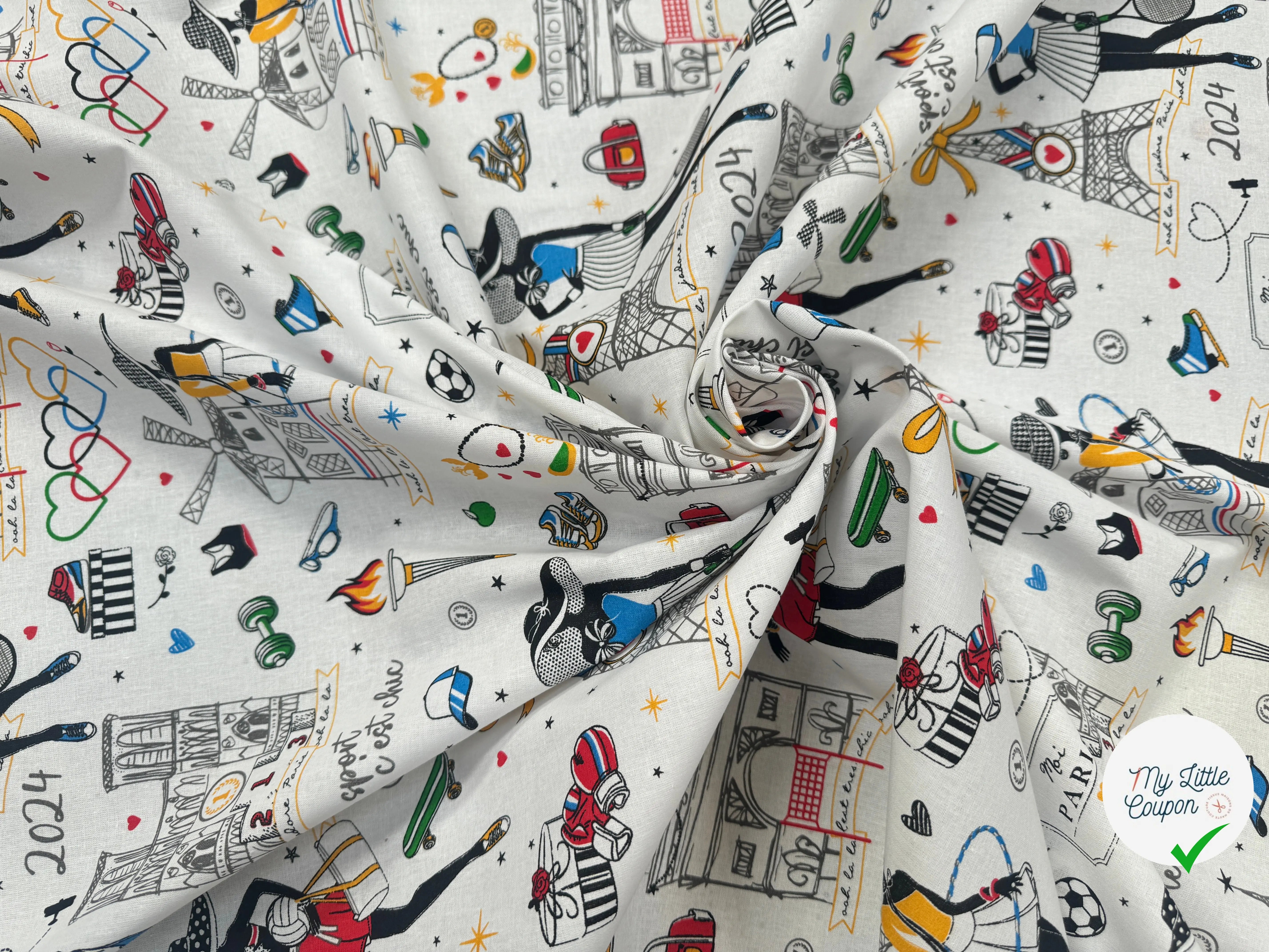 PERCALE DE COTON MEDAILLE BLANC - My Little Coupon