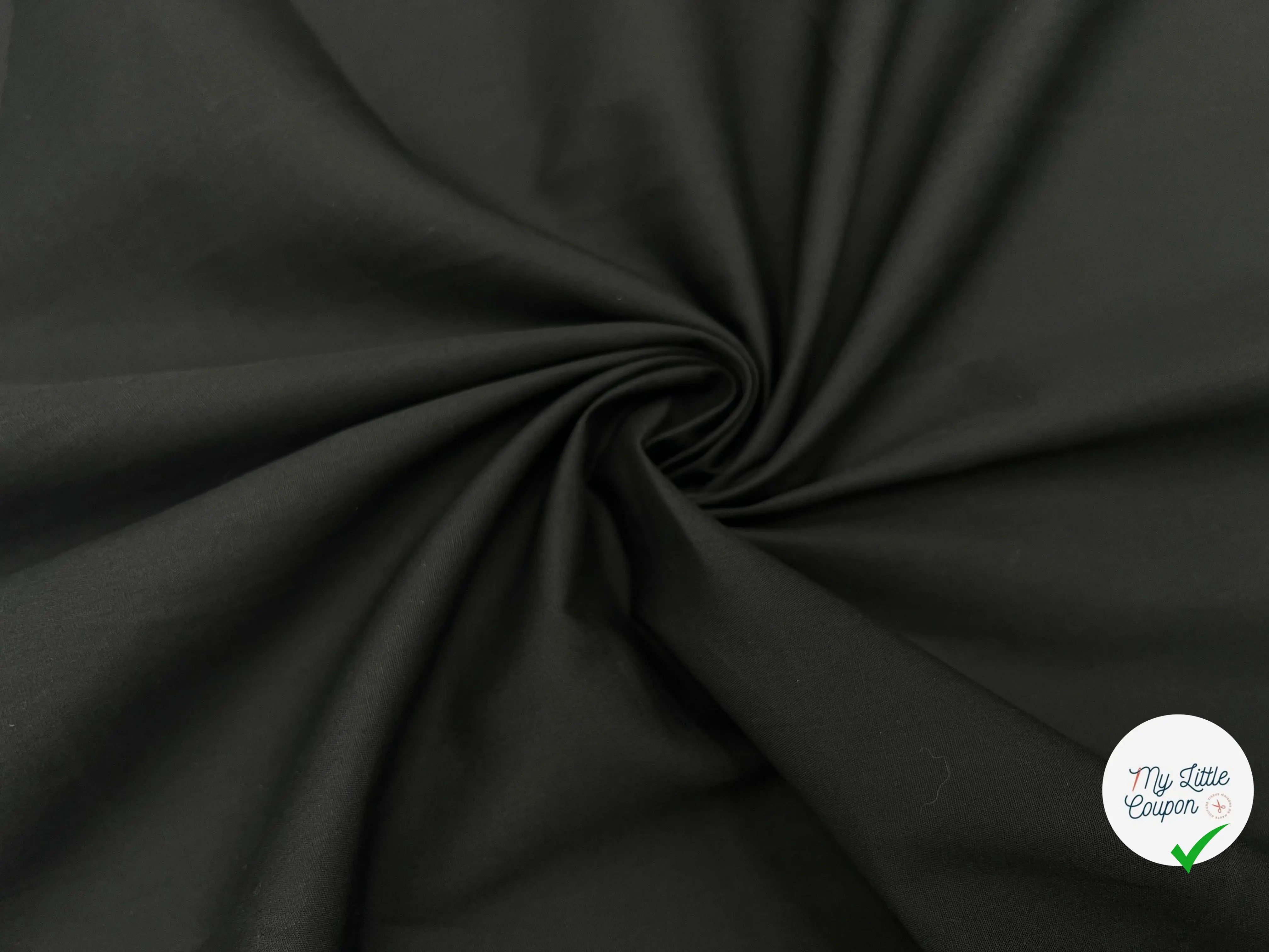 PERCALE DE COTON NOIRE - My Little Coupon - tissu - coudre