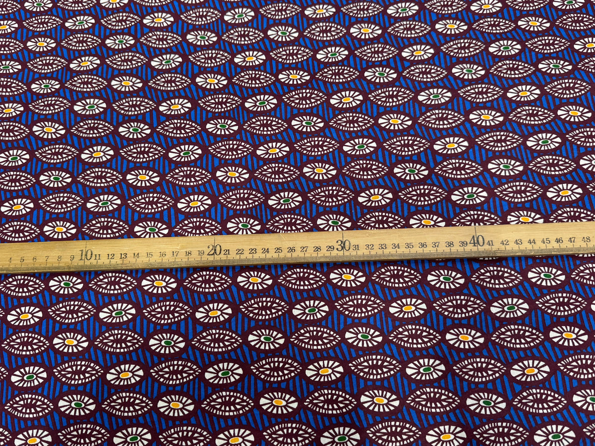 PERCALE DE COTON OUAGA BLEU 150 CM - My Little Coupon