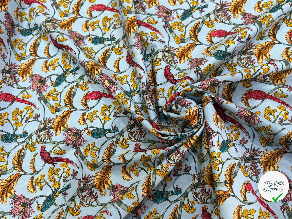 PERCALE DE COTON PLENITUDE CIEL 150 CM - My Little Coupon