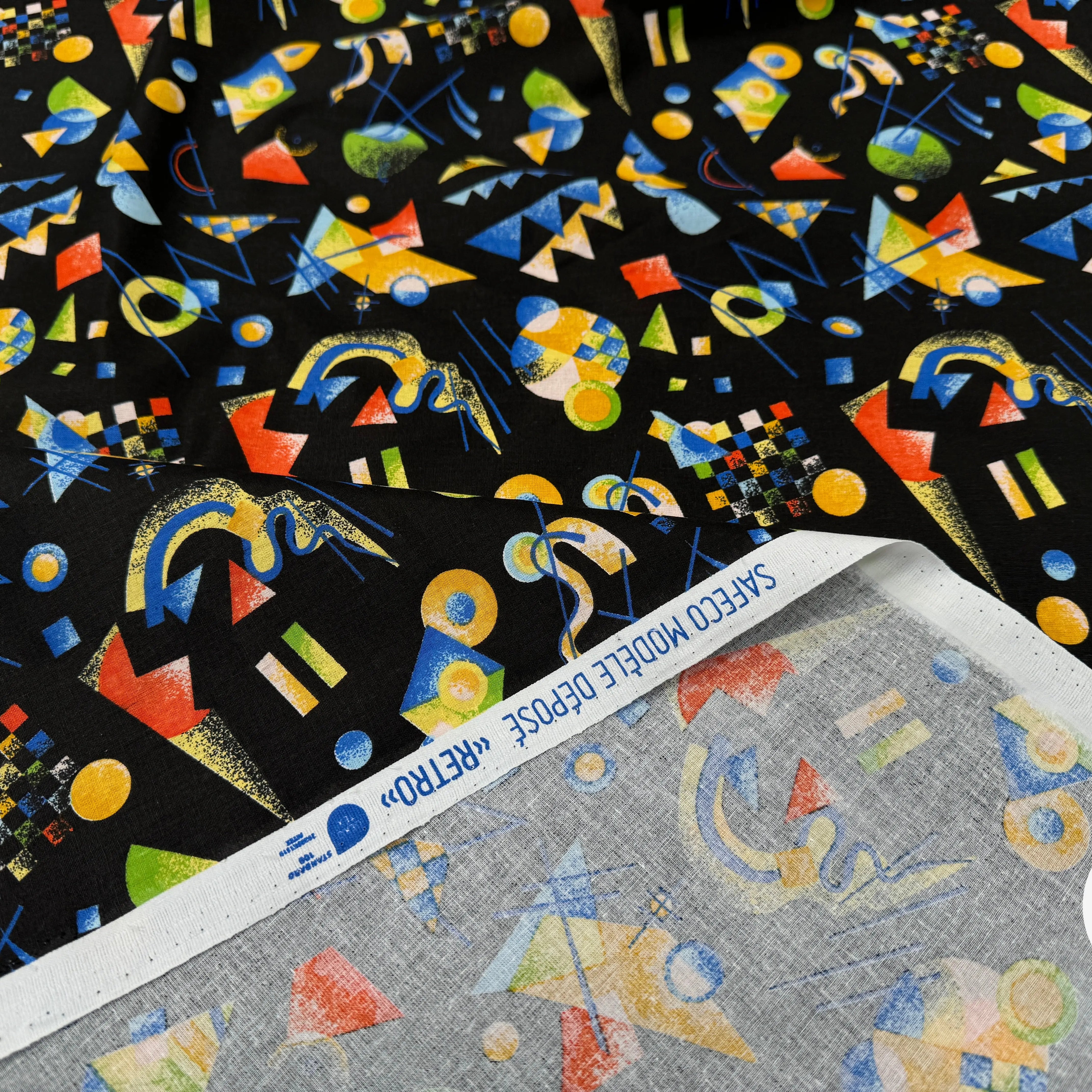 PERCALE DE COTON RETRO NOIR - My Little Coupon