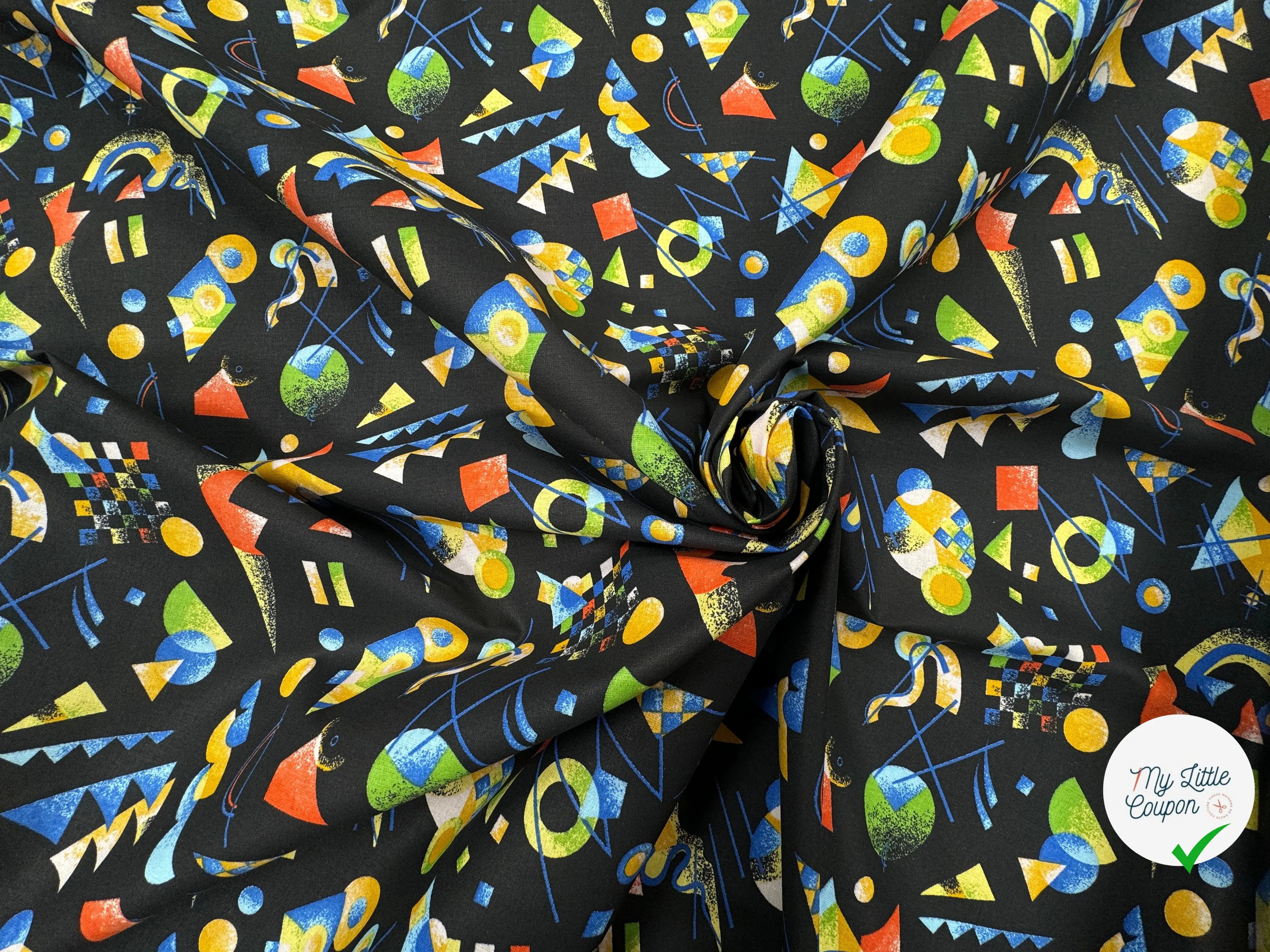 PERCALE DE COTON RETRO NOIR - My Little Coupon