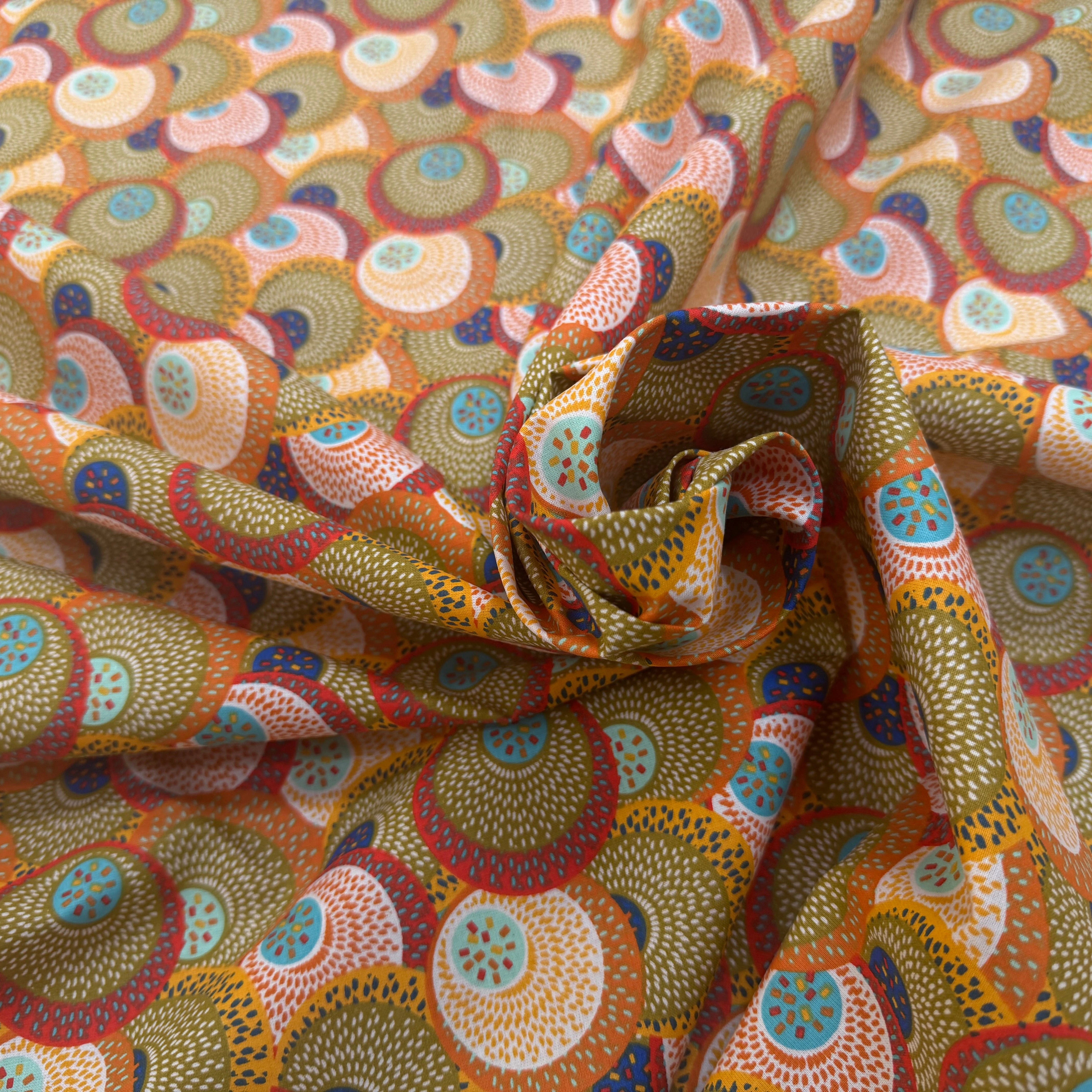 PERCALE DE COTON SAHEL KAKI 150 CM - My Little Coupon