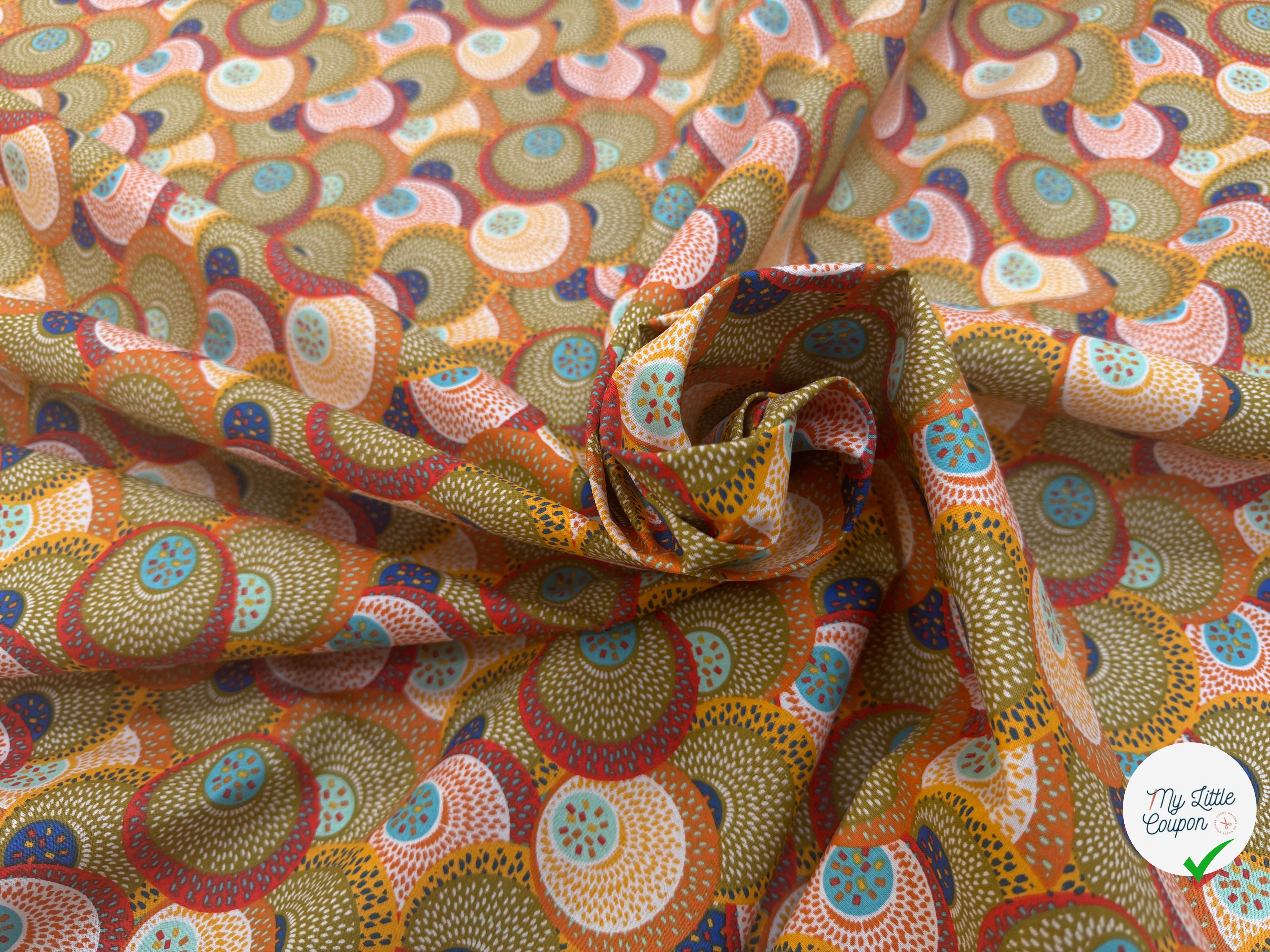 PERCALE DE COTON SAHEL KAKI 150 CM - My Little Coupon